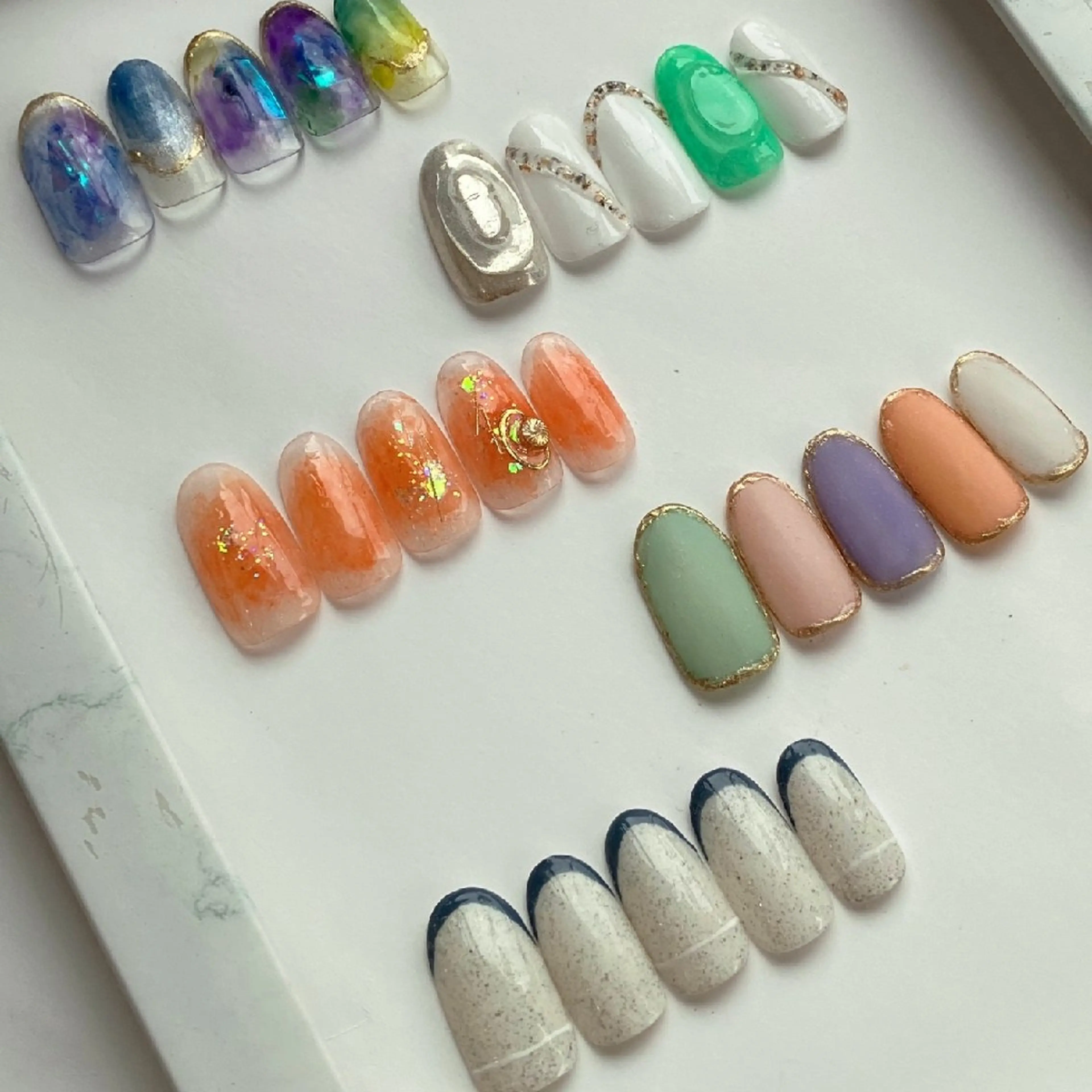 ネイル チークネイル フレンチネイル マットネイル ミラーネイル ニュアンスネイル ハンドネイル felicita fumi♡のネイルデザイン