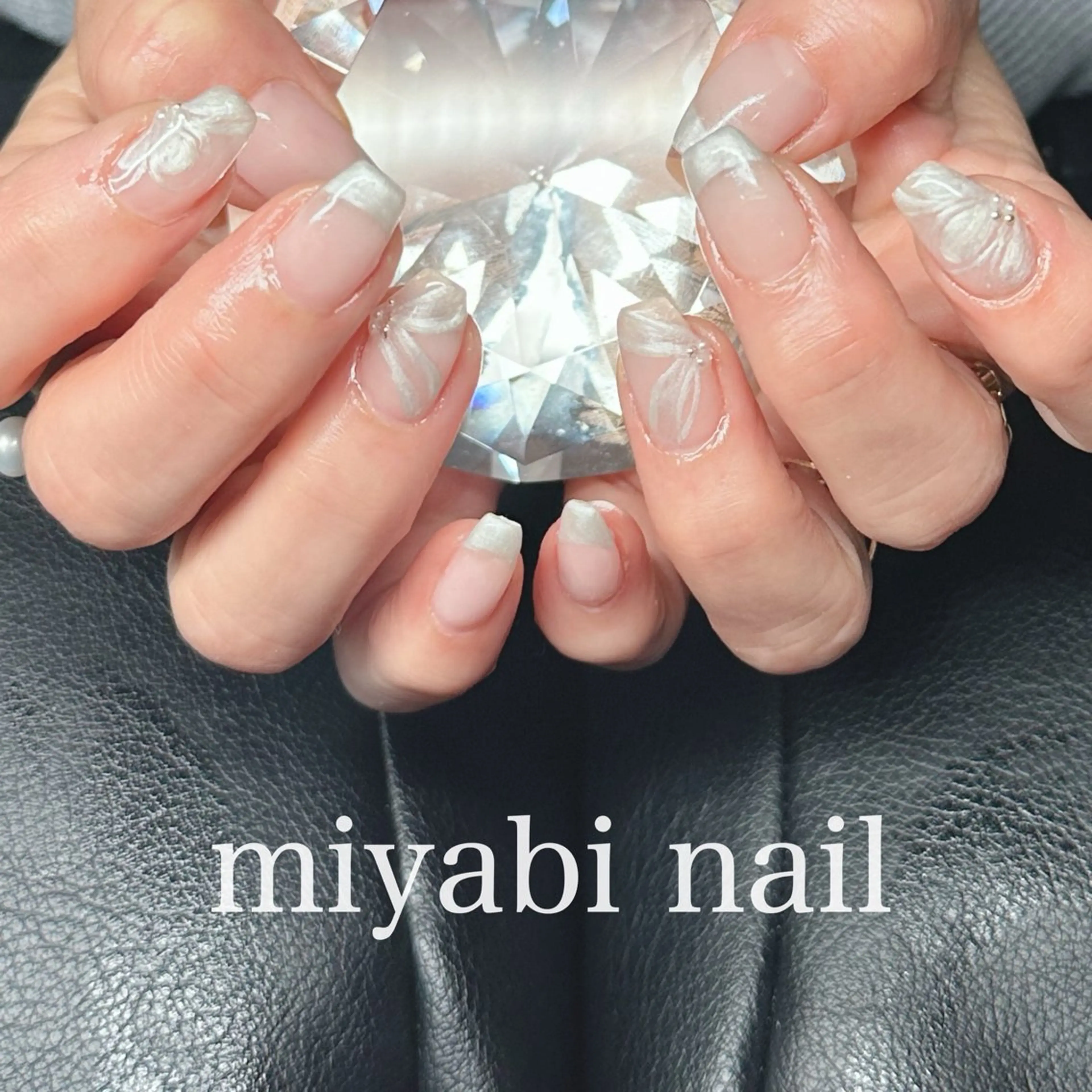 ネイル アートネイル フラワーネイル フレンチネイル ジェルネイル 持ち込み ハンドネイル miyabi nail 桂川駅近くのネイルデザイン