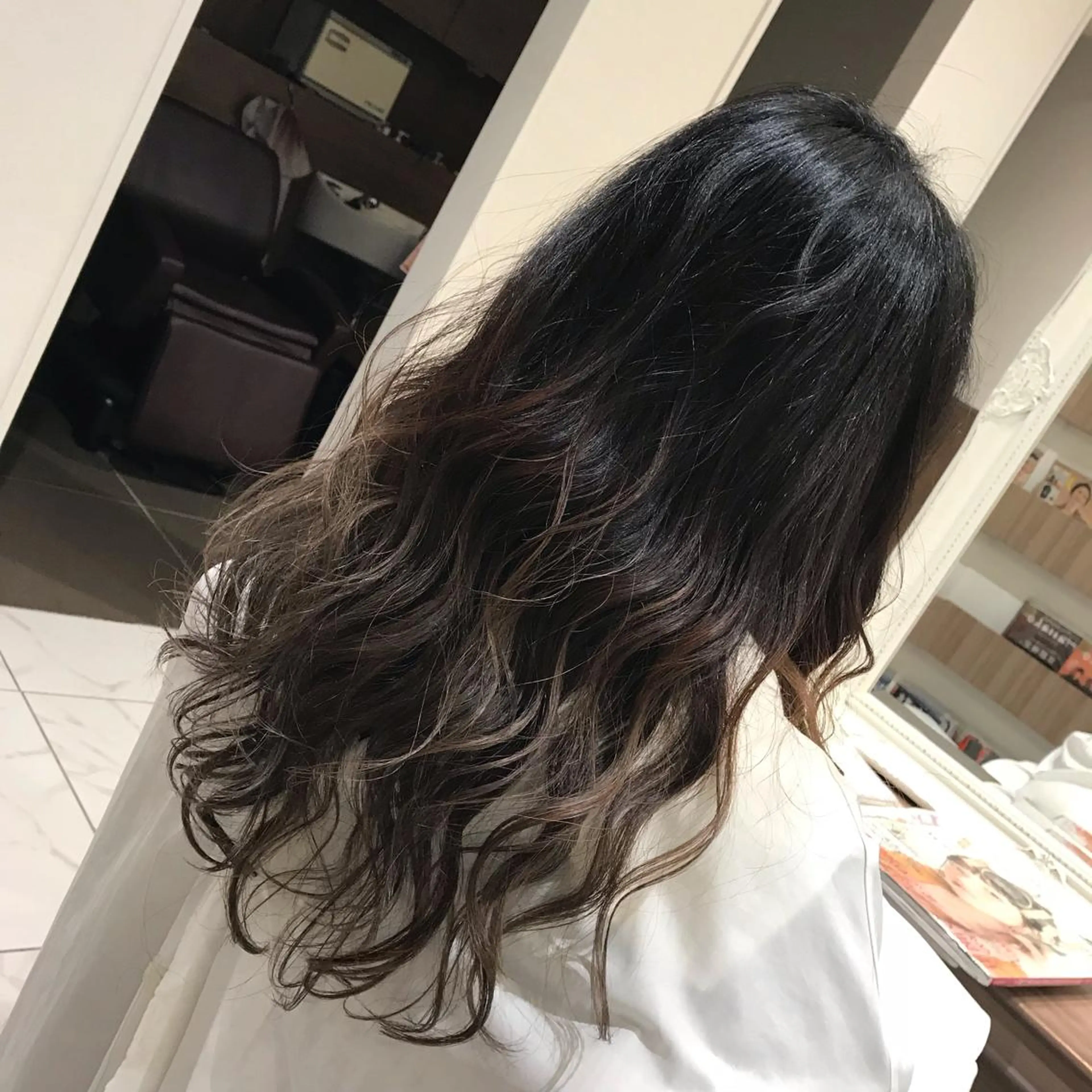 ロング カラー ブリーチ 【メンズ縮毛矯正】 田中秀斗のヘアスタイル