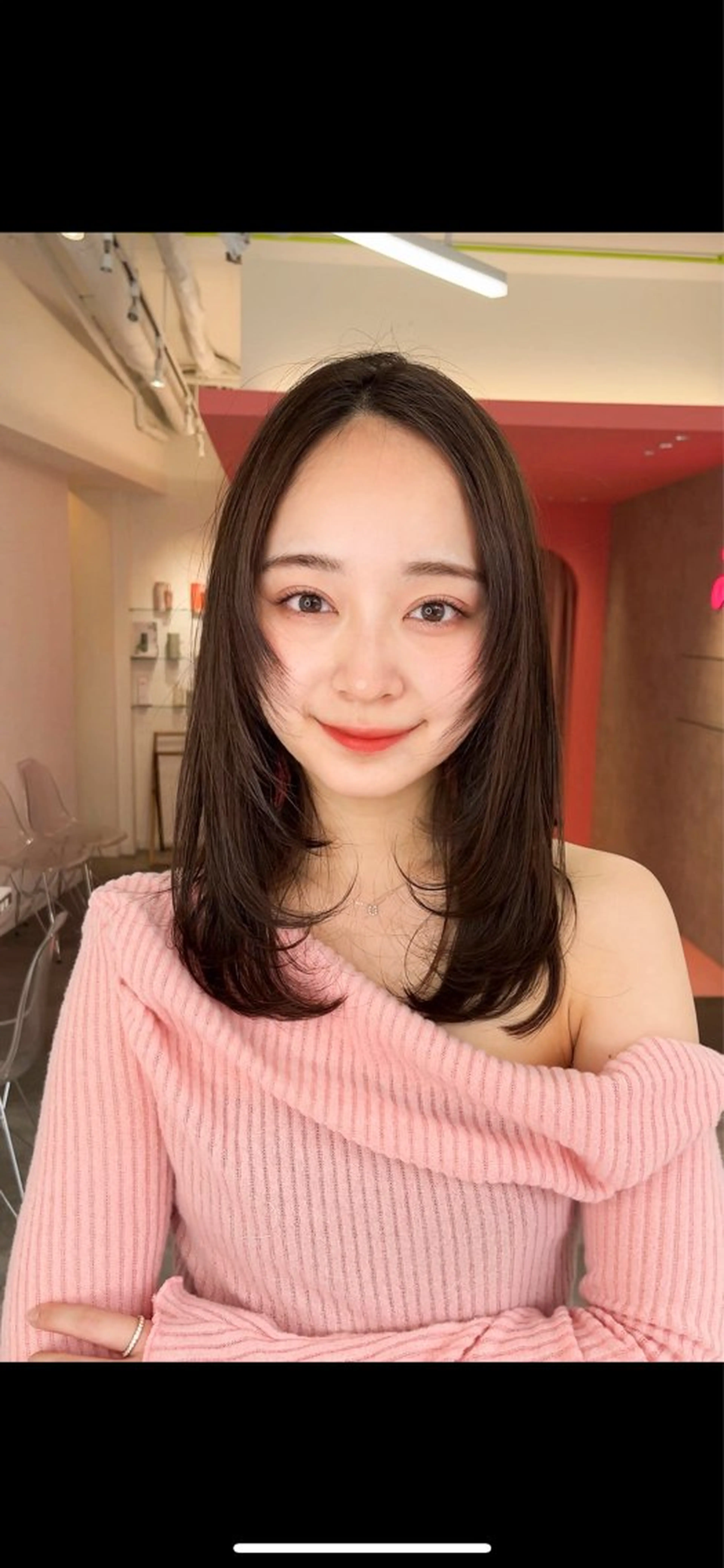 ミディアム カラー 山崎/ボブ縮毛矯正 レイヤー髪質改善のヘアスタイル