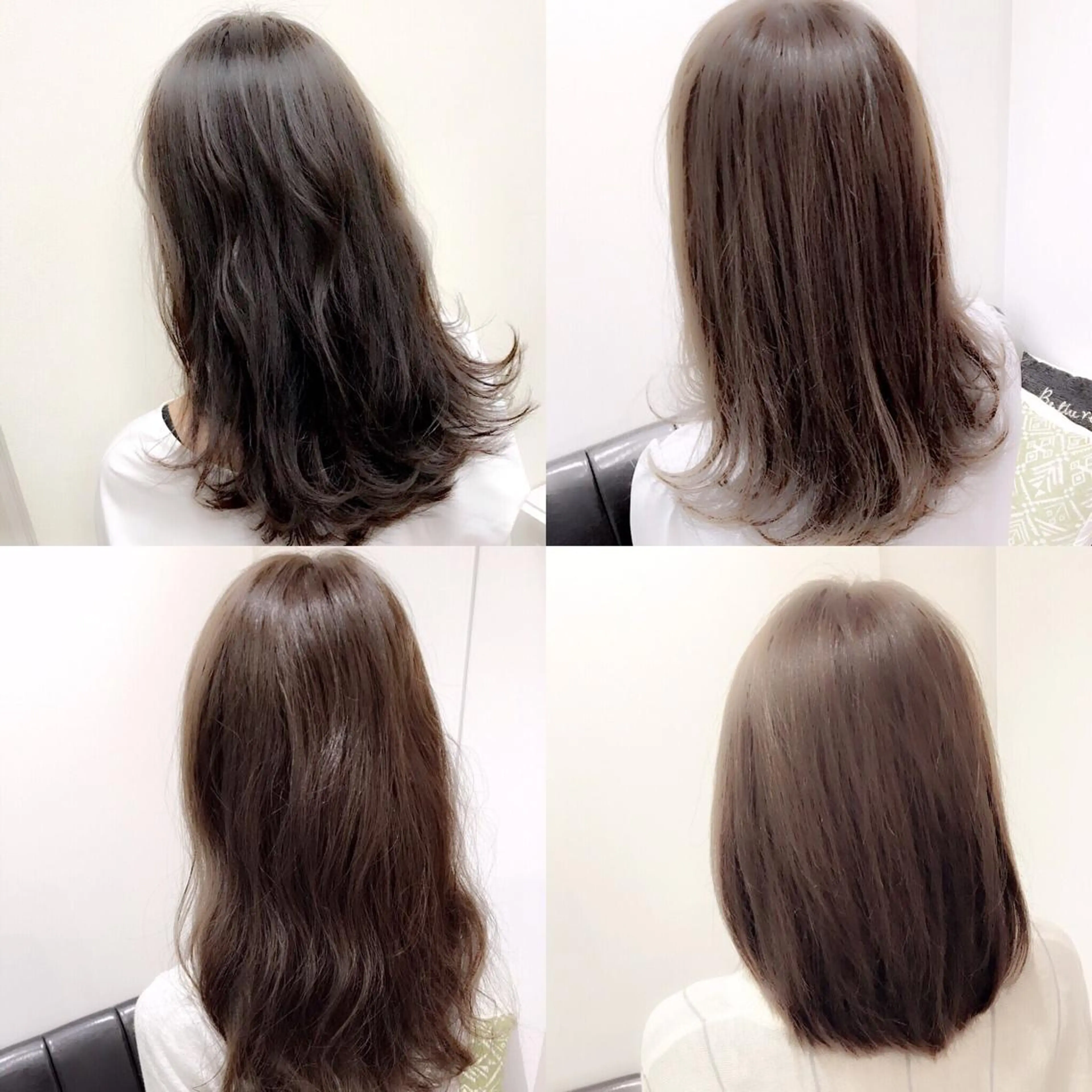 ミディアム カラー 透明感カラー グレージュ 田室 和幸のヘアスタイル