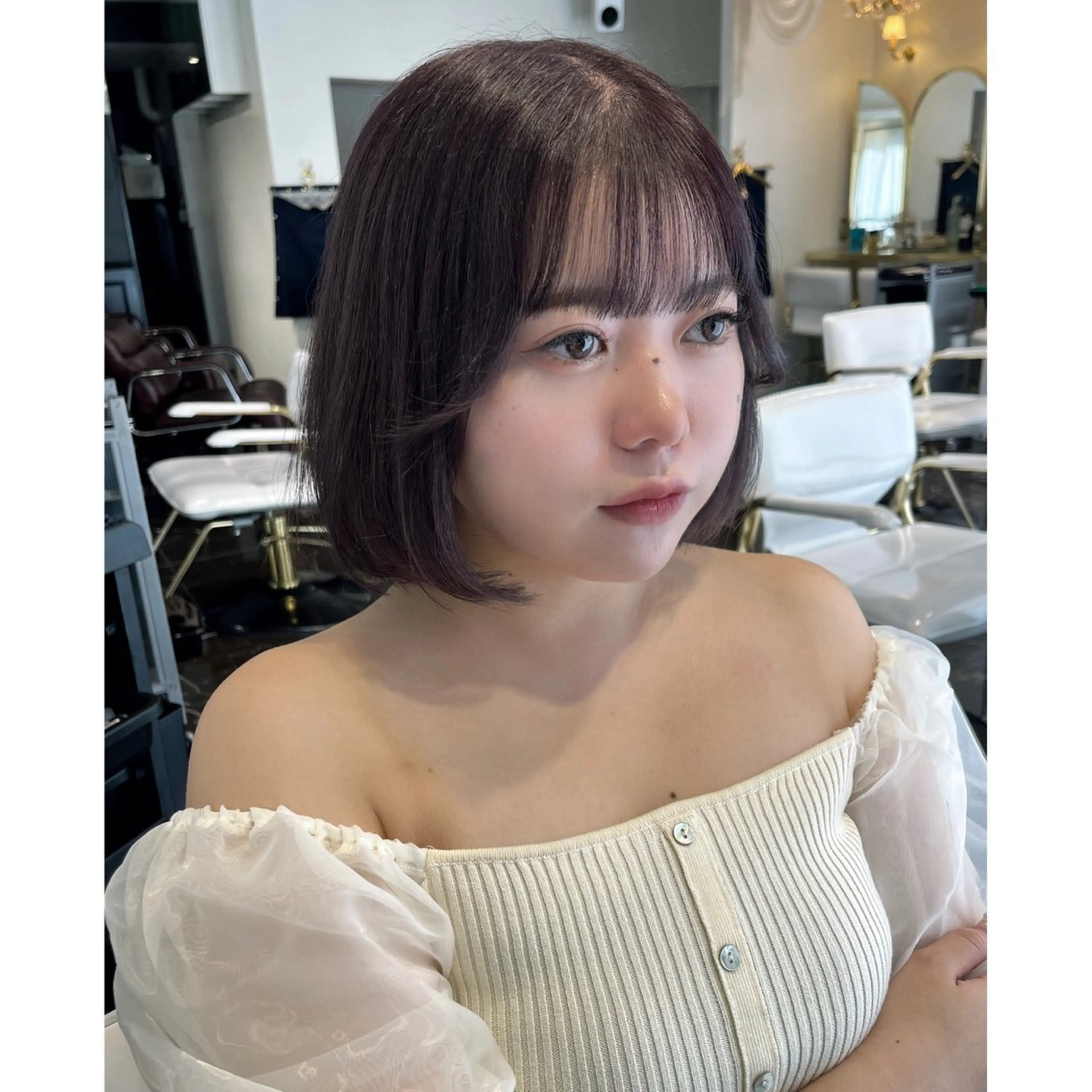 ミディアム カラー ブリーチ ヘアカラー LOTTA CUCCI所属・miyu /トレンド カラー×艶髪のヘアスタイル