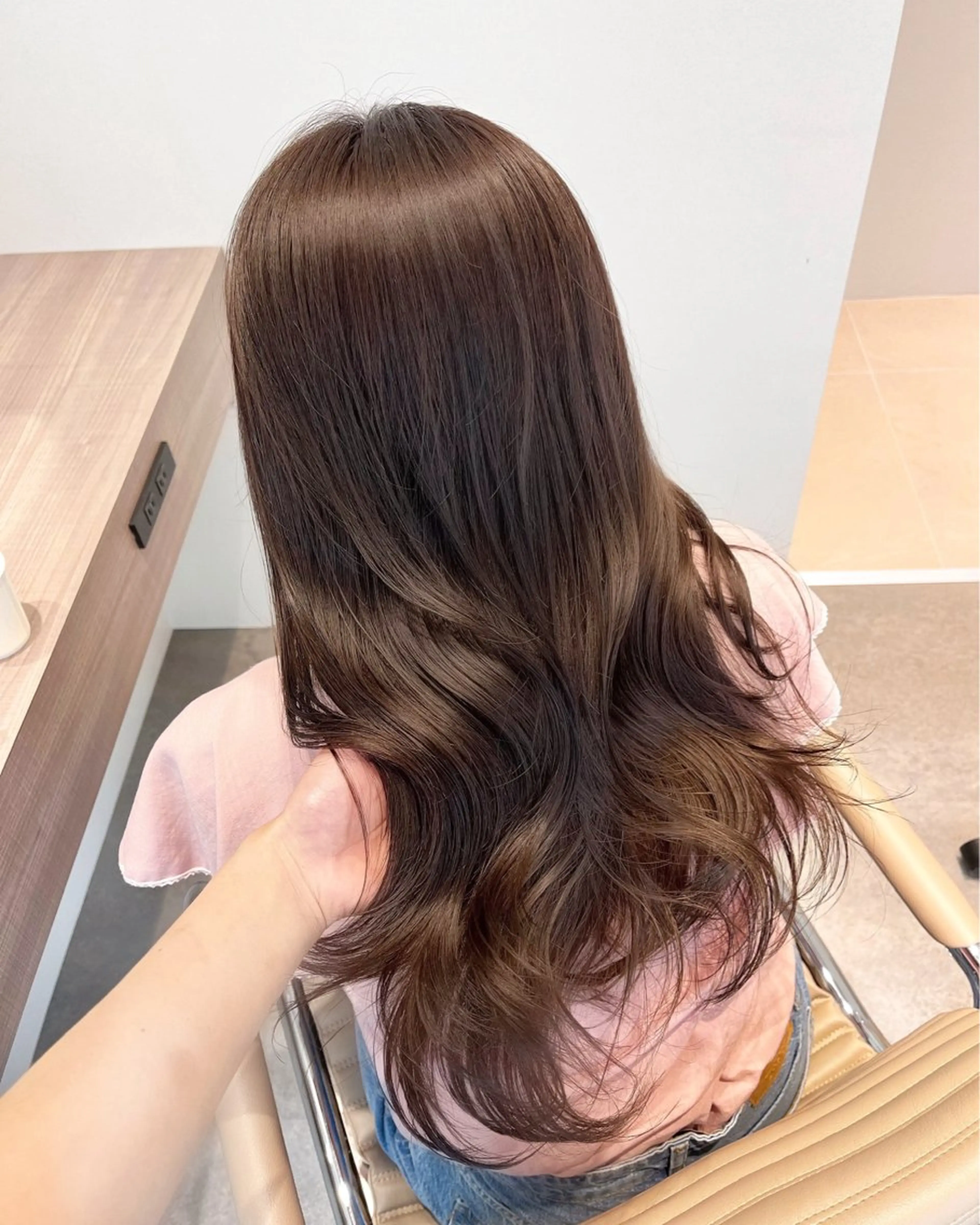 ロング ヘアカラー トリートメント ヘアセット RIKO👼🏻💓 韓国ガーリーのヘアスタイル