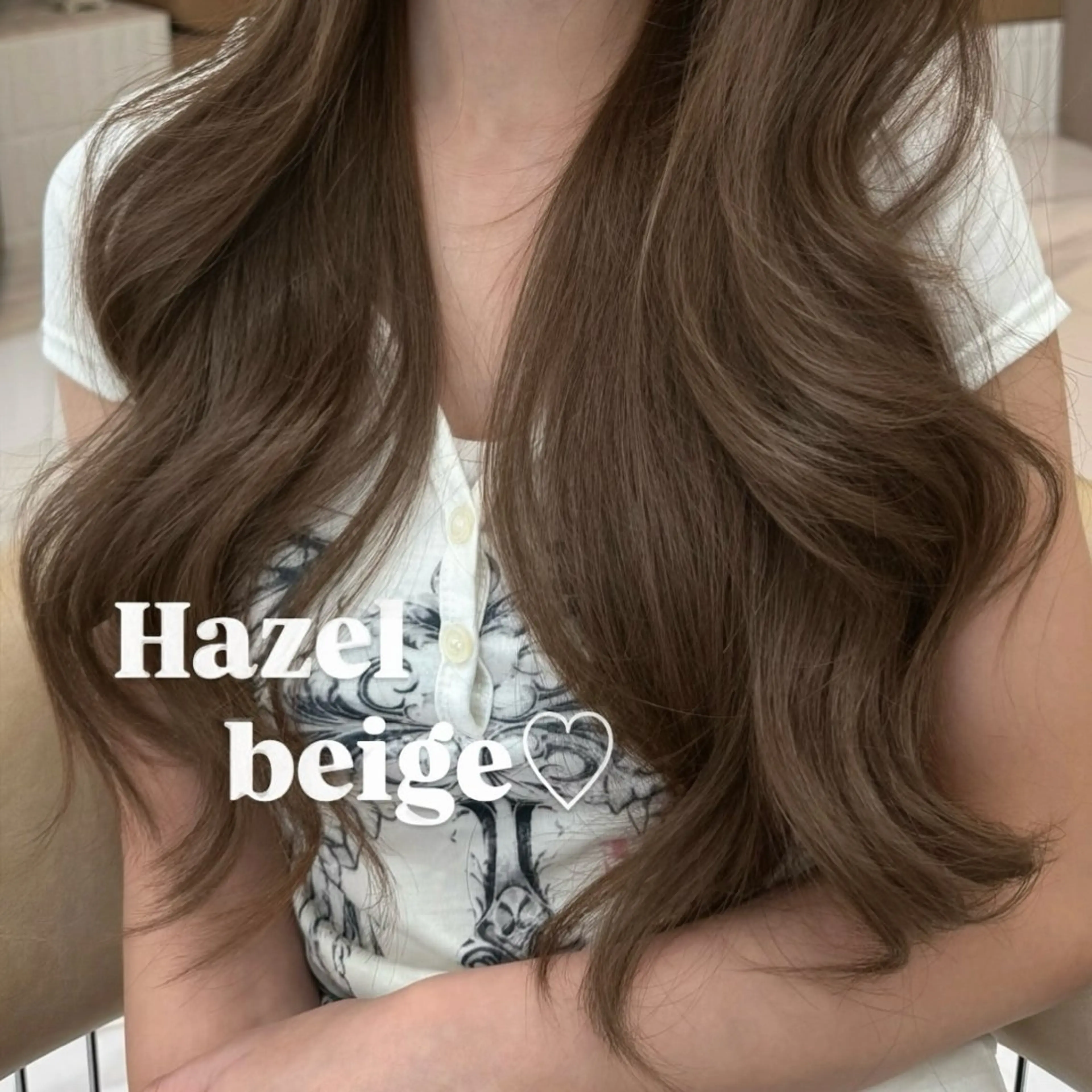 【限定価格💖】ブリーチなしダブルカラーで透明感🆙💕色落ちまでかわいいオリーブ/ベージュ🎀の写真