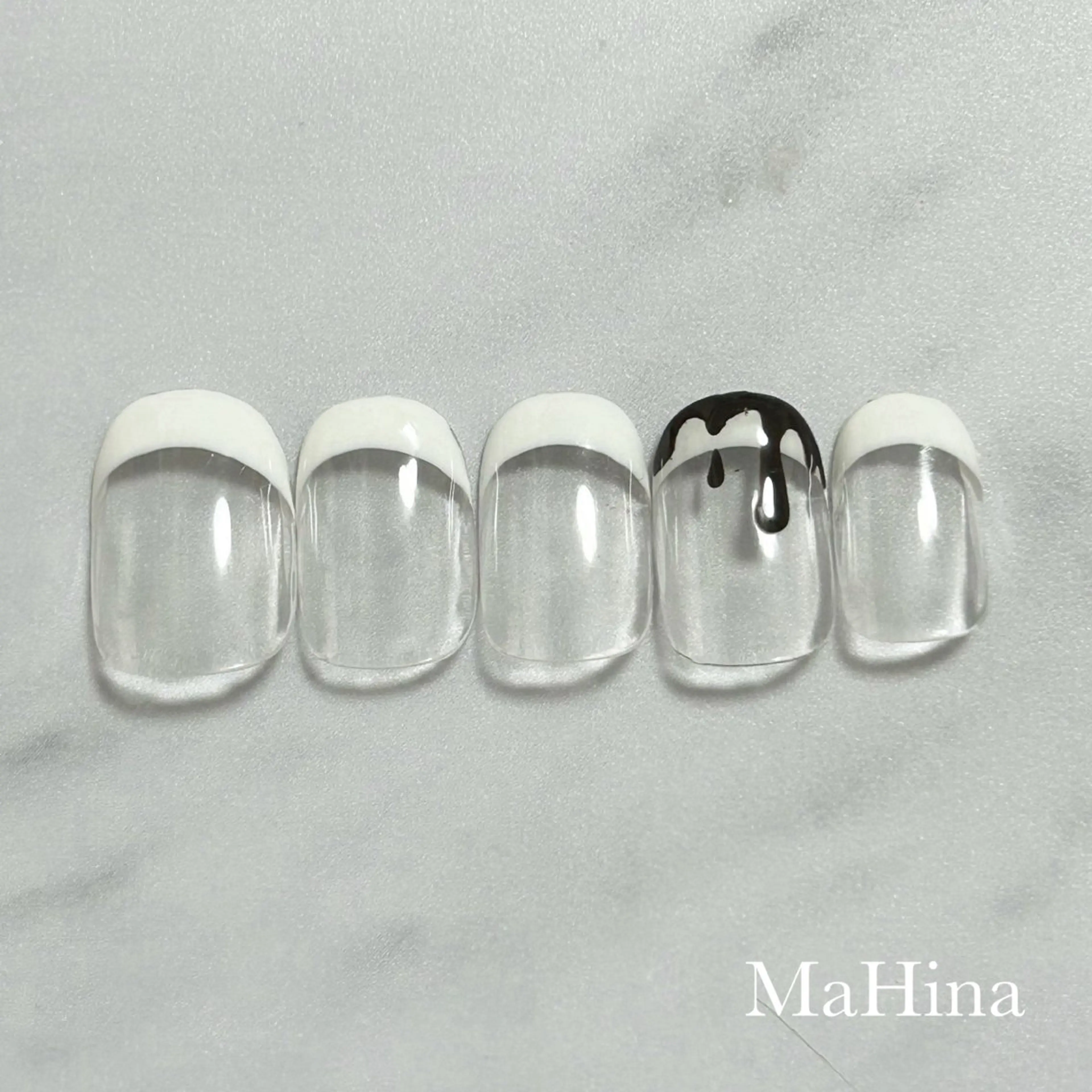 ネイル フレンチネイル シンプルネイル バレンタイン ハンドネイル MaHina🌙 salonのネイルデザイン