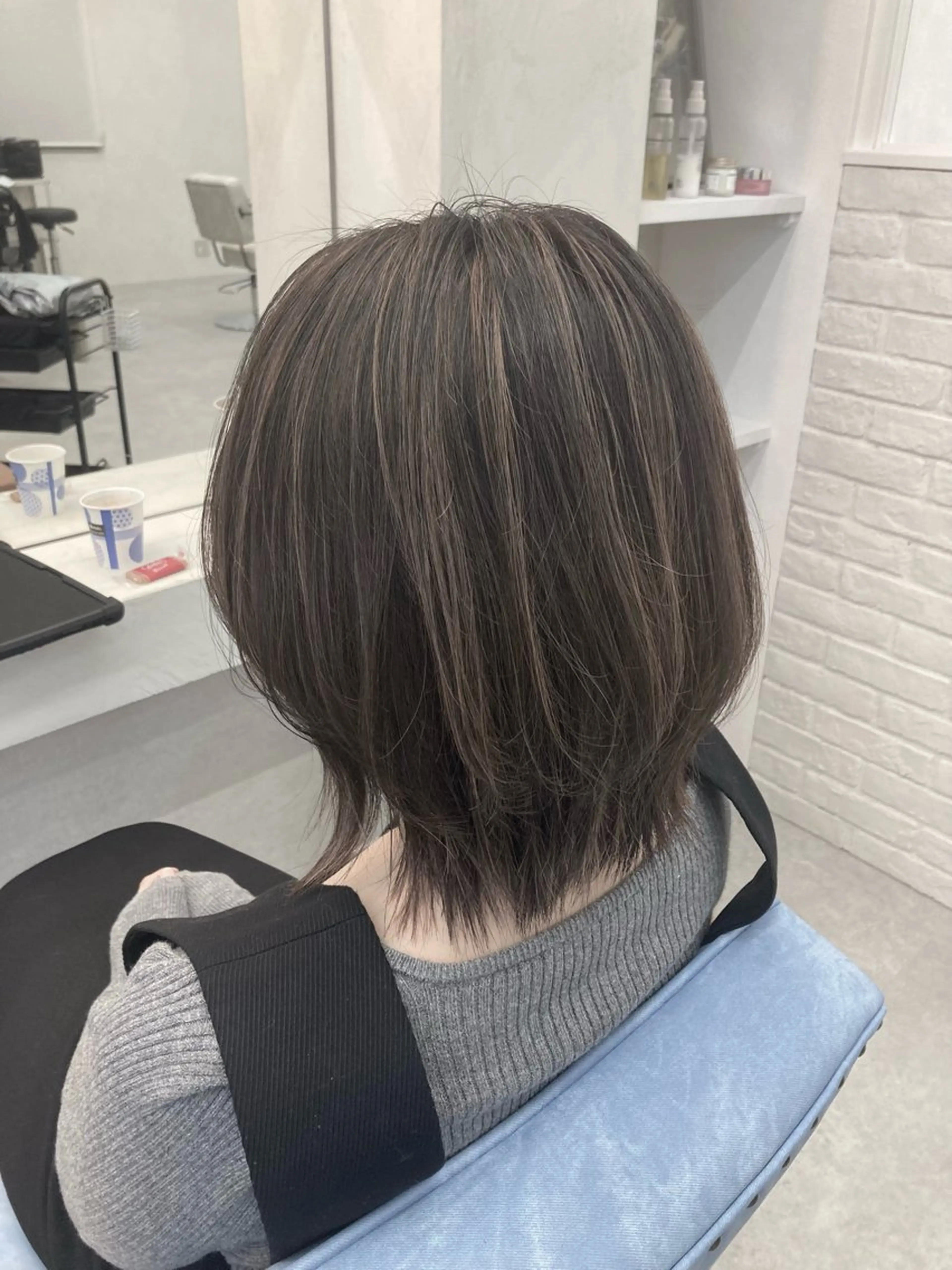 ミディアム カット ヘアカラー トリートメント 浦田侑希 CODE.LINEのヘアスタイル