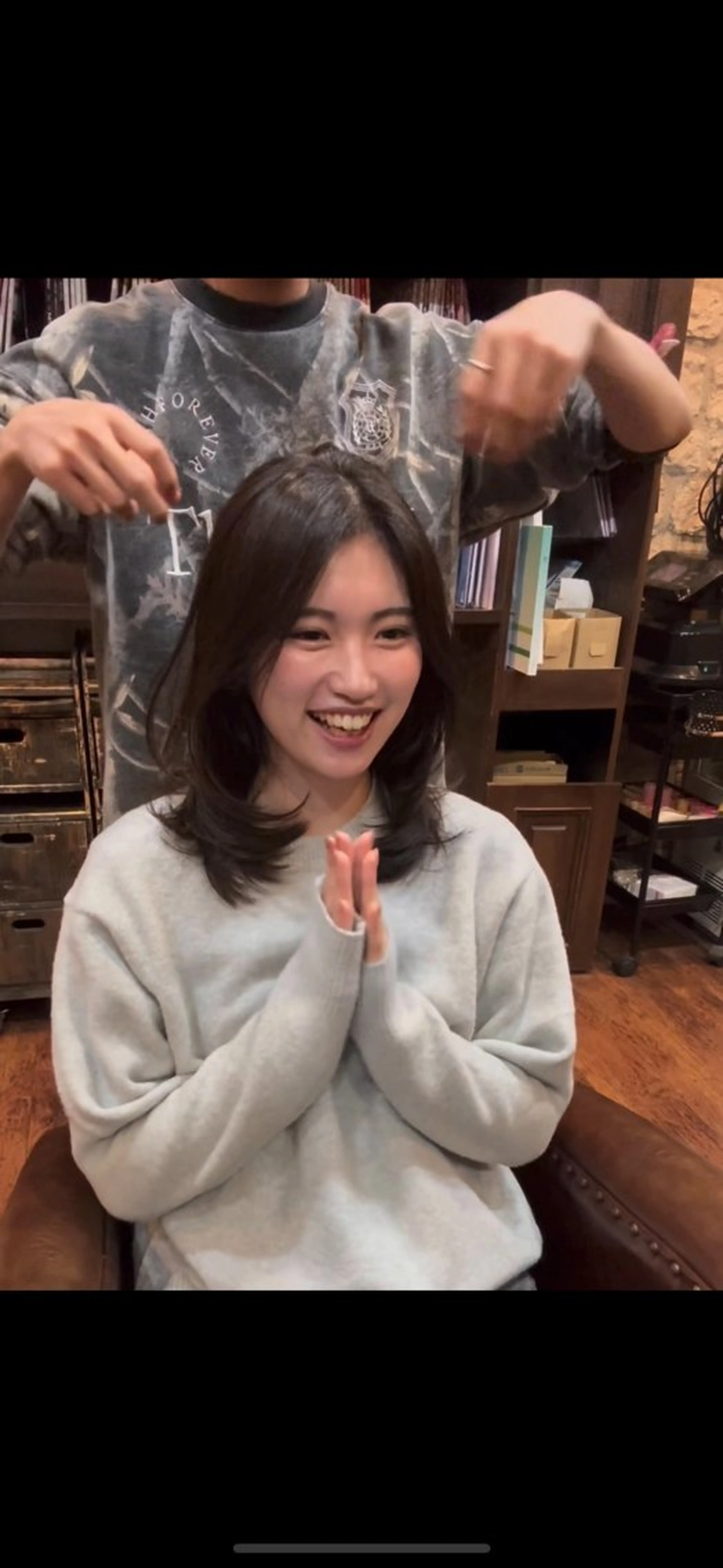 ミディアム カラー 町田/レイヤーカット ハッシュカット/八木のヘアスタイル