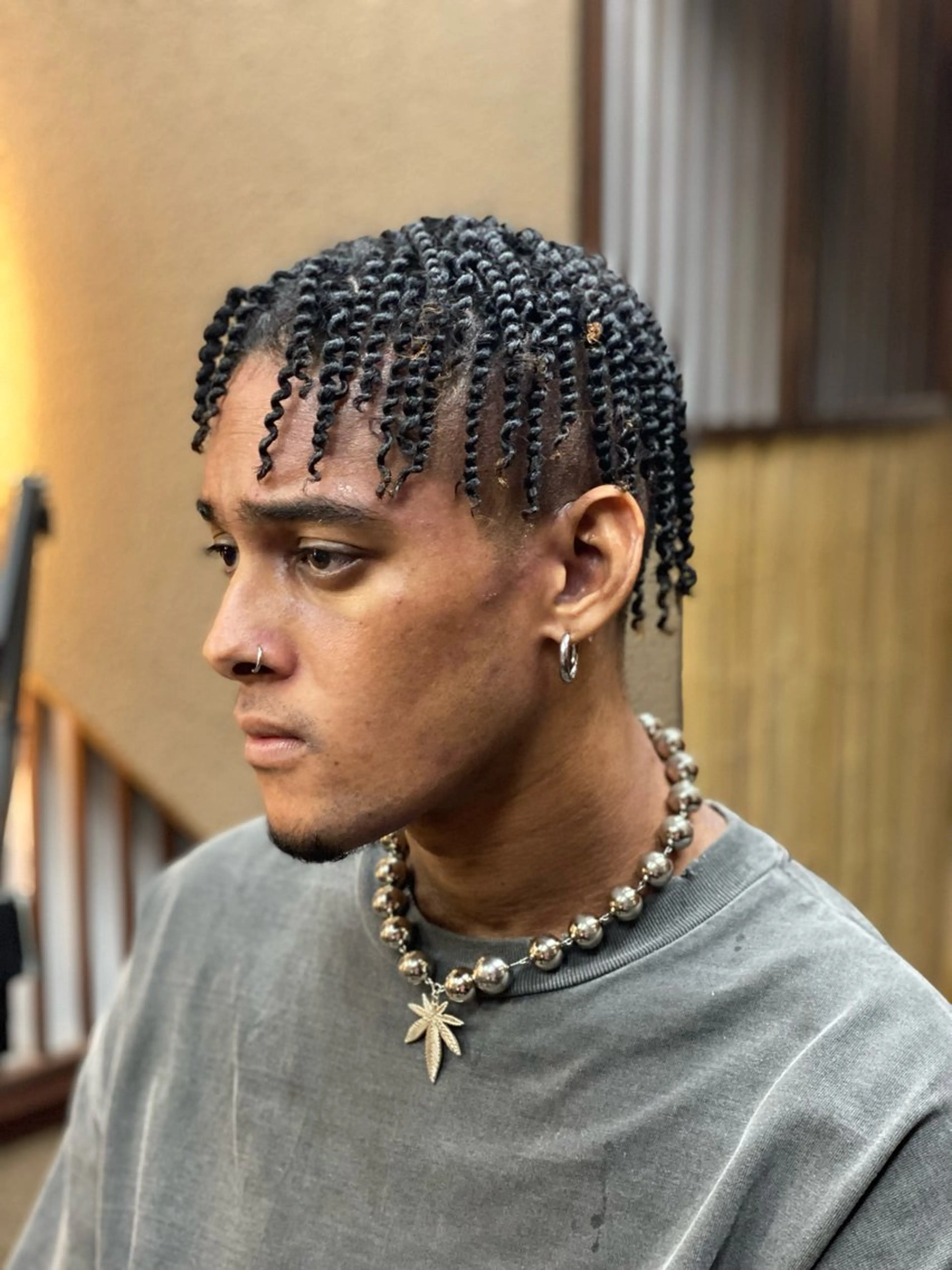 ⛓️メンズカット＋特殊パーマ（針金パーマ、アフロ、スプリングドレッドなど）🌀＋補修トリートメント🦾の写真