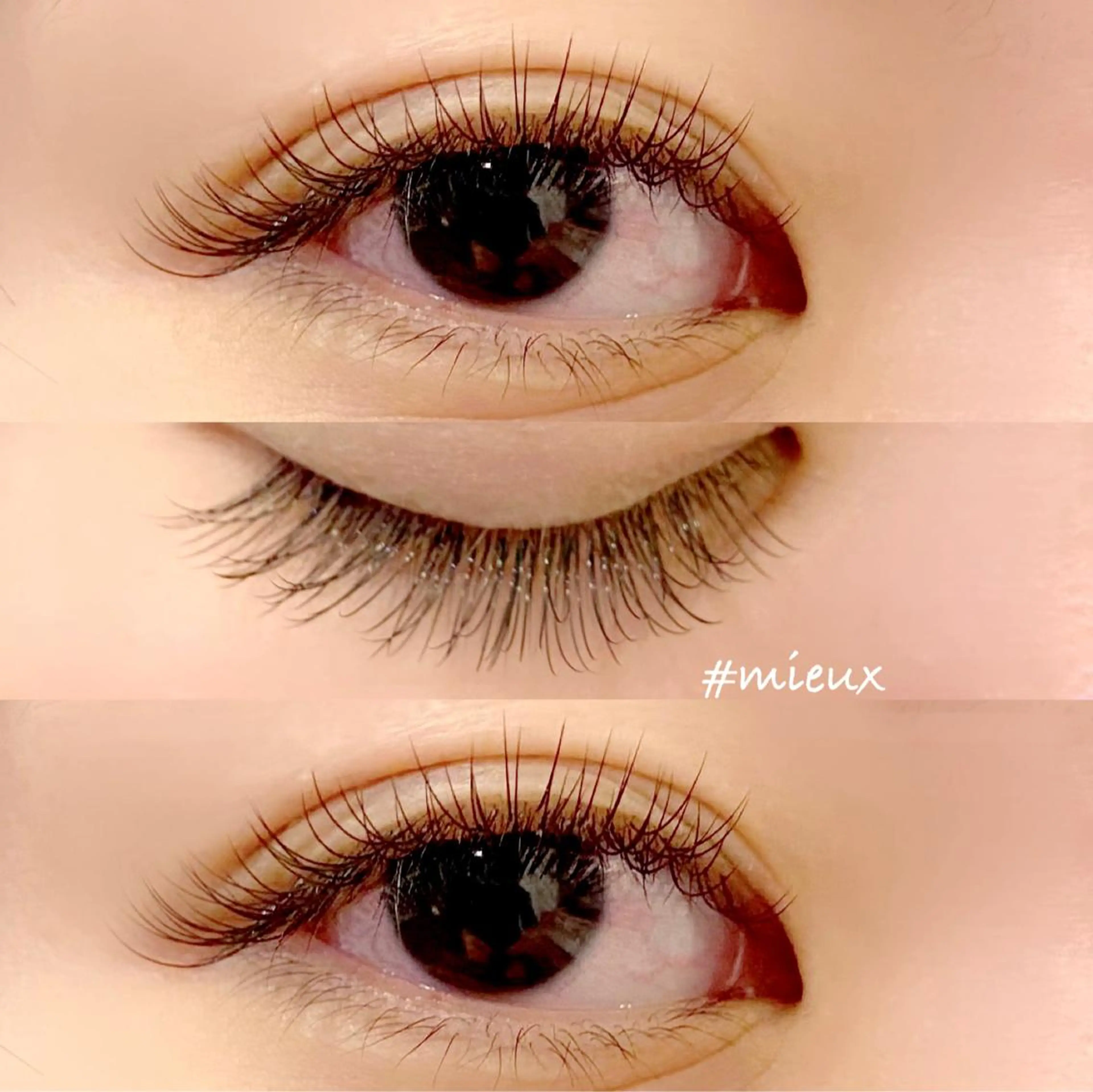 マツエク・マツパ Cカール フラットラッシュ ナチュラル マツエク mieux _パリエク♡LED♡のマツエク・マツパデザイン