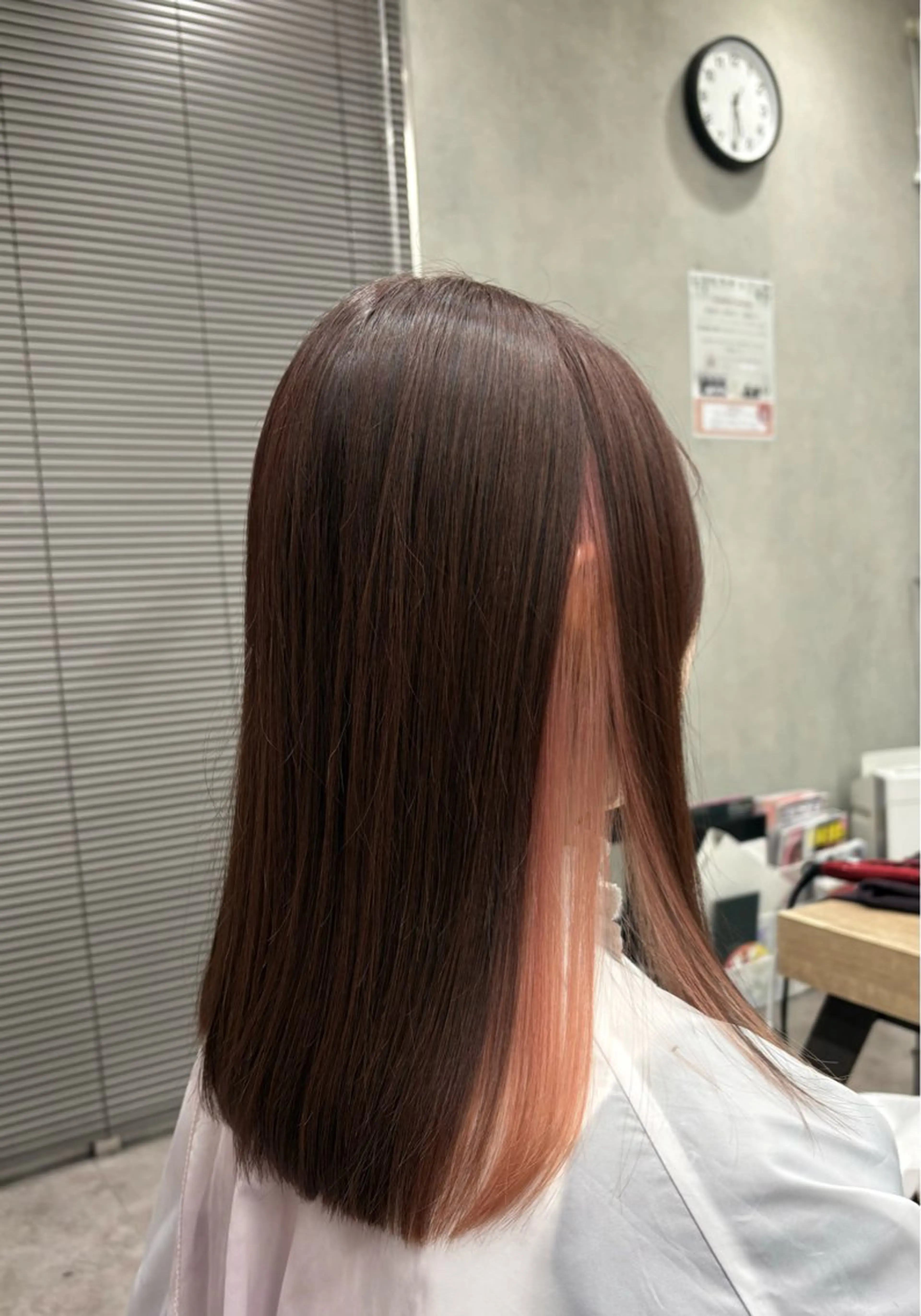 ロング カラー ピンクカラー カット ヘアカラー トリートメント ナルミ ケイスケのヘアスタイル