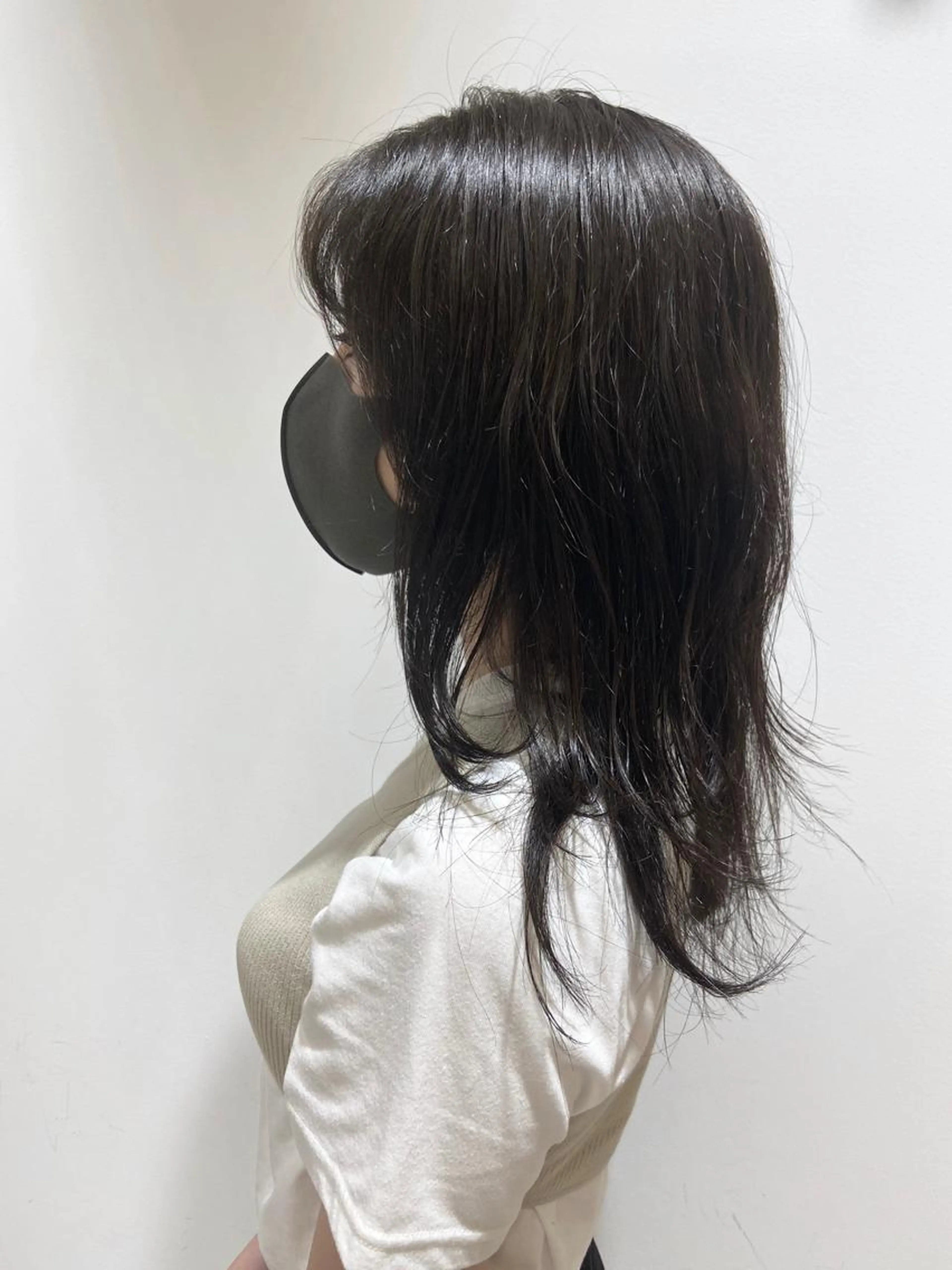 前髪カット+うる艶カラー+トリートメント🌼の写真