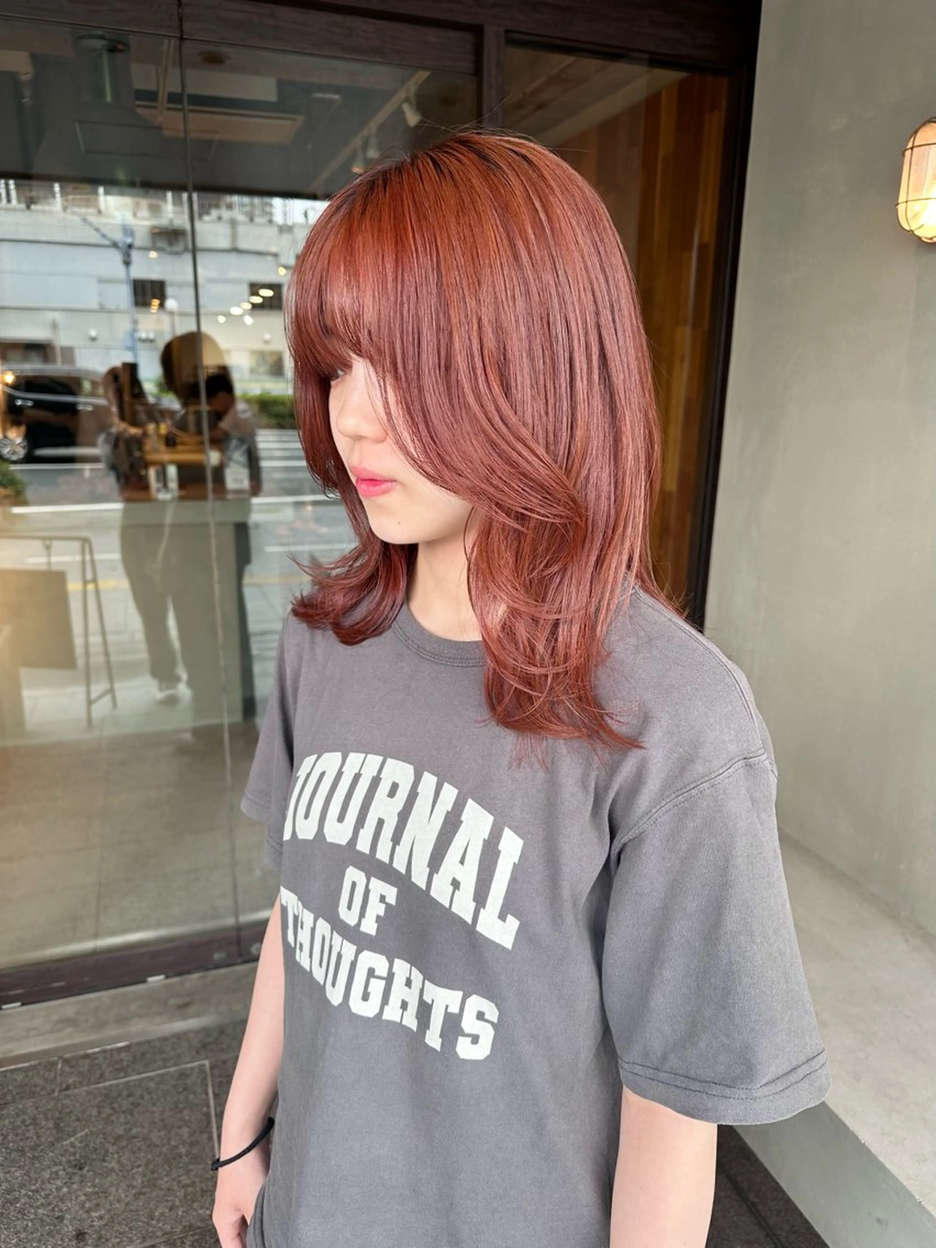 ミディアム カラー ヘアカラー ピンクカラー/ mana🎀のヘアスタイル