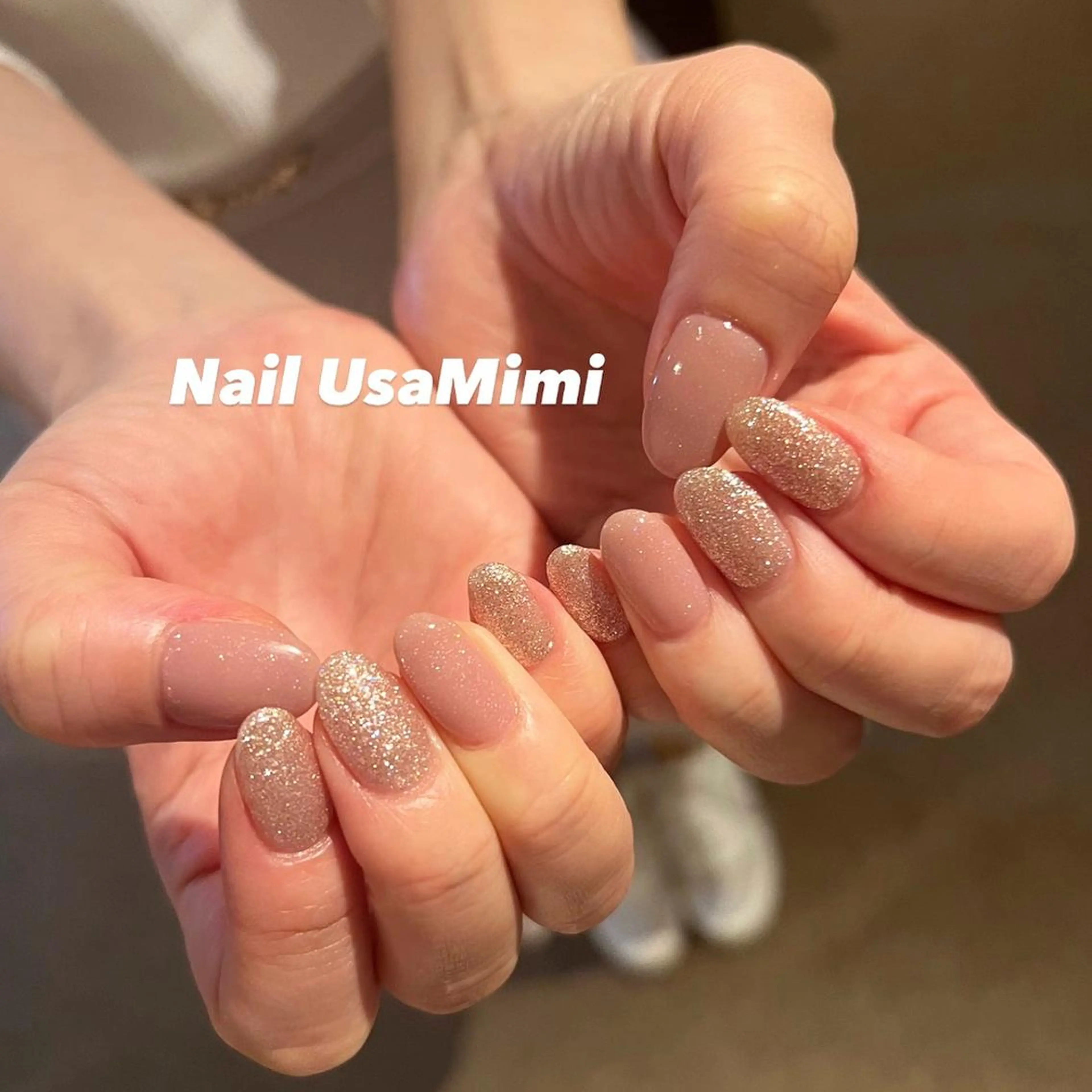ネイル フットネイル ジェルネイル キラキラネイル マグネットネイル 持ち込み 本町ネイルNail UsaMimiのネイルデザイン