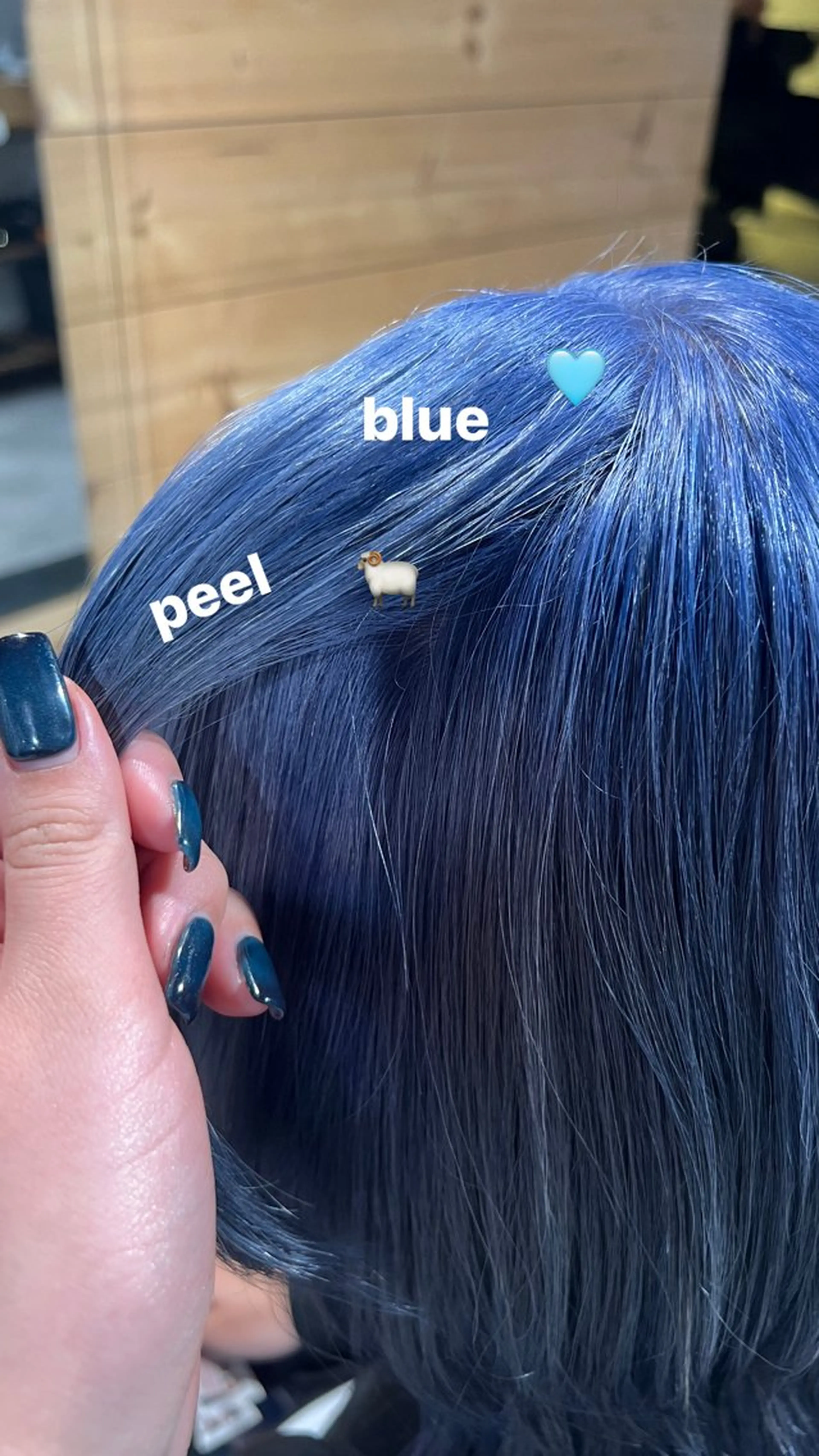 ロング カラー ブリーチ 暗髪🩶ラベンダー/ ブルー/ユウナ🤍のヘアスタイル