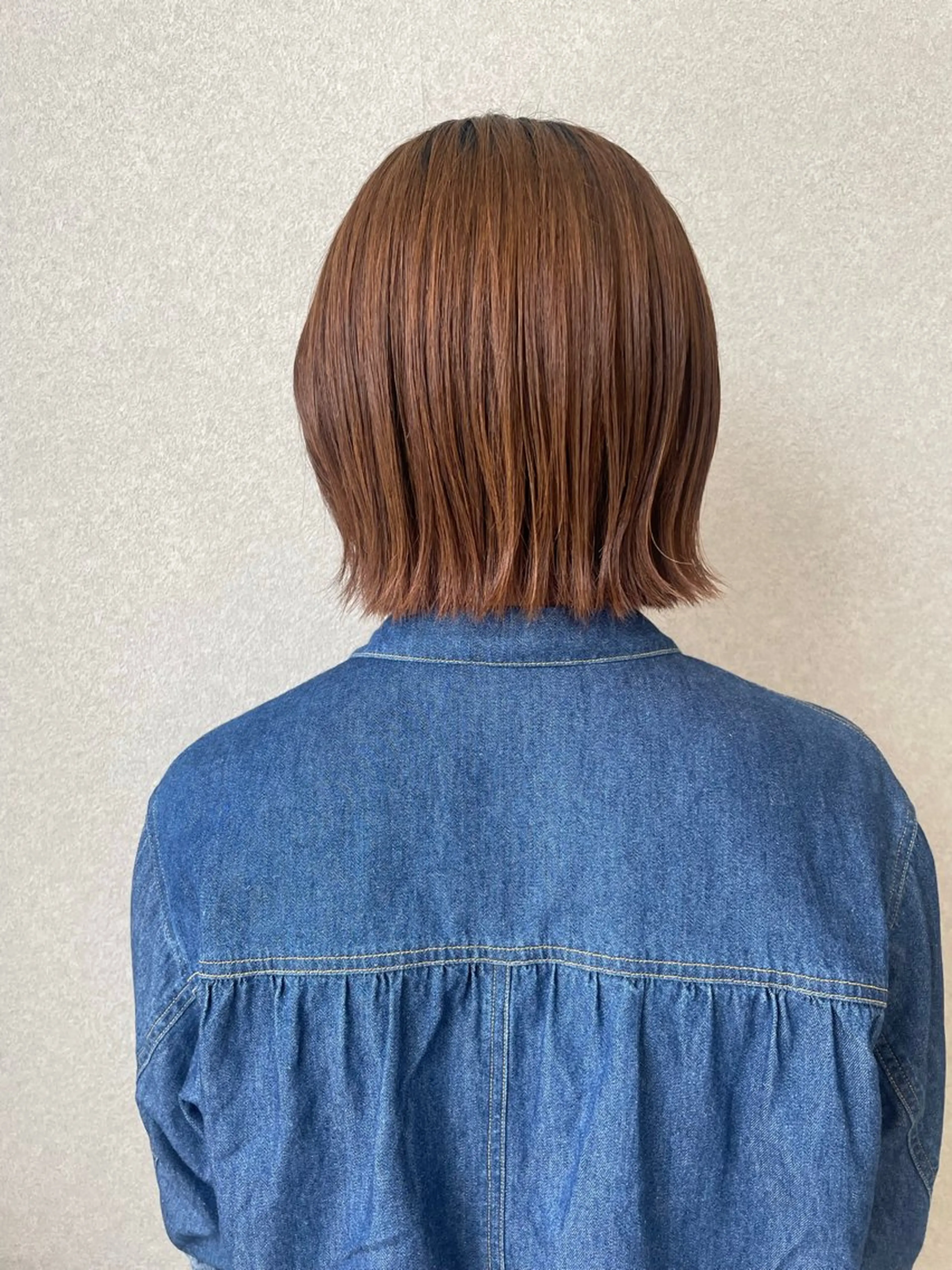 ミディアム カラー ボブ カット ヘアカラー トリートメント 薬院浄水通/ショート /メンズ/rukaのヘアスタイル