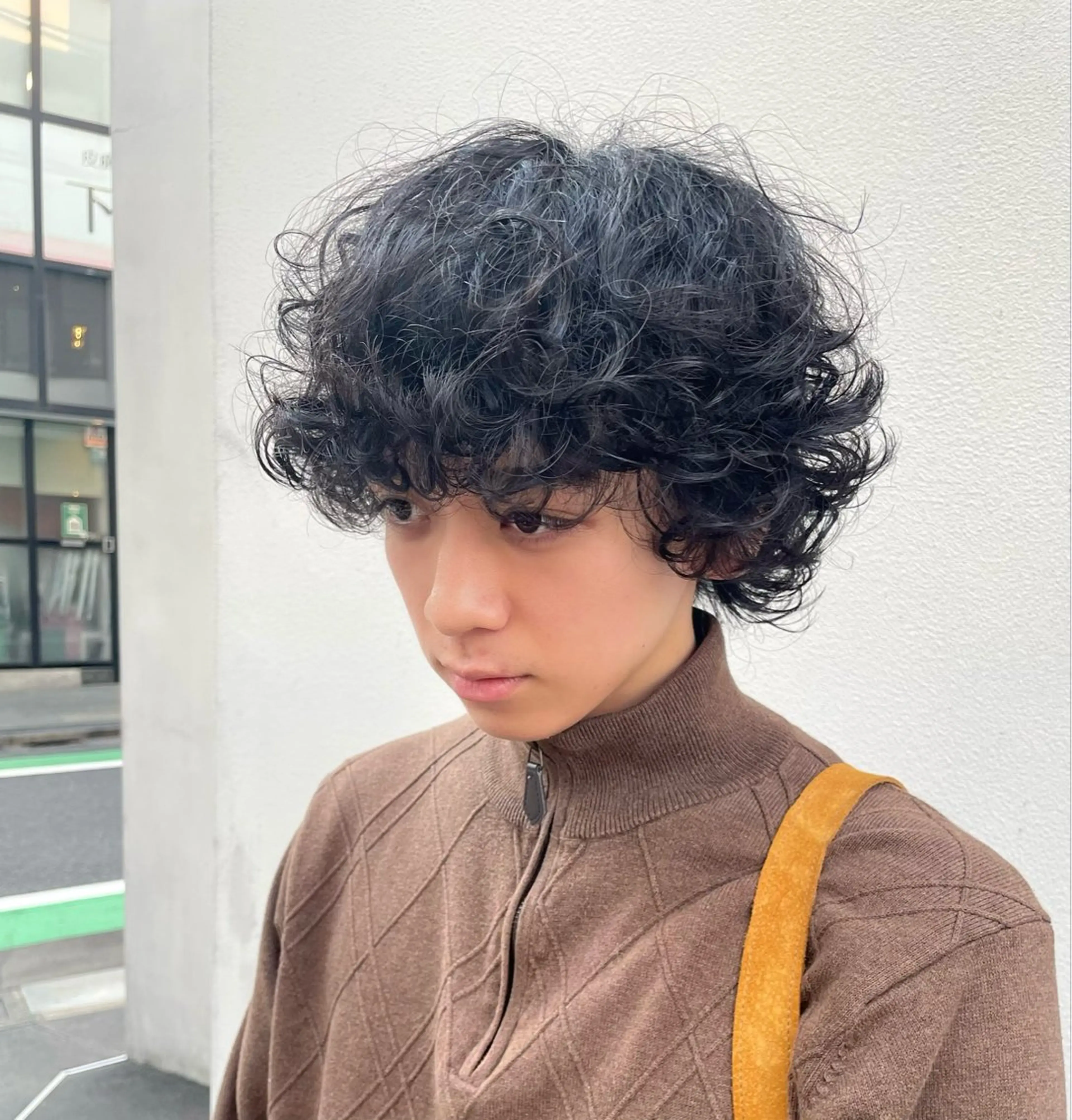 パーマ メンズ カット パーマ トリートメント ボブ×透明感カラー 特化・リクト💥のヘアスタイル