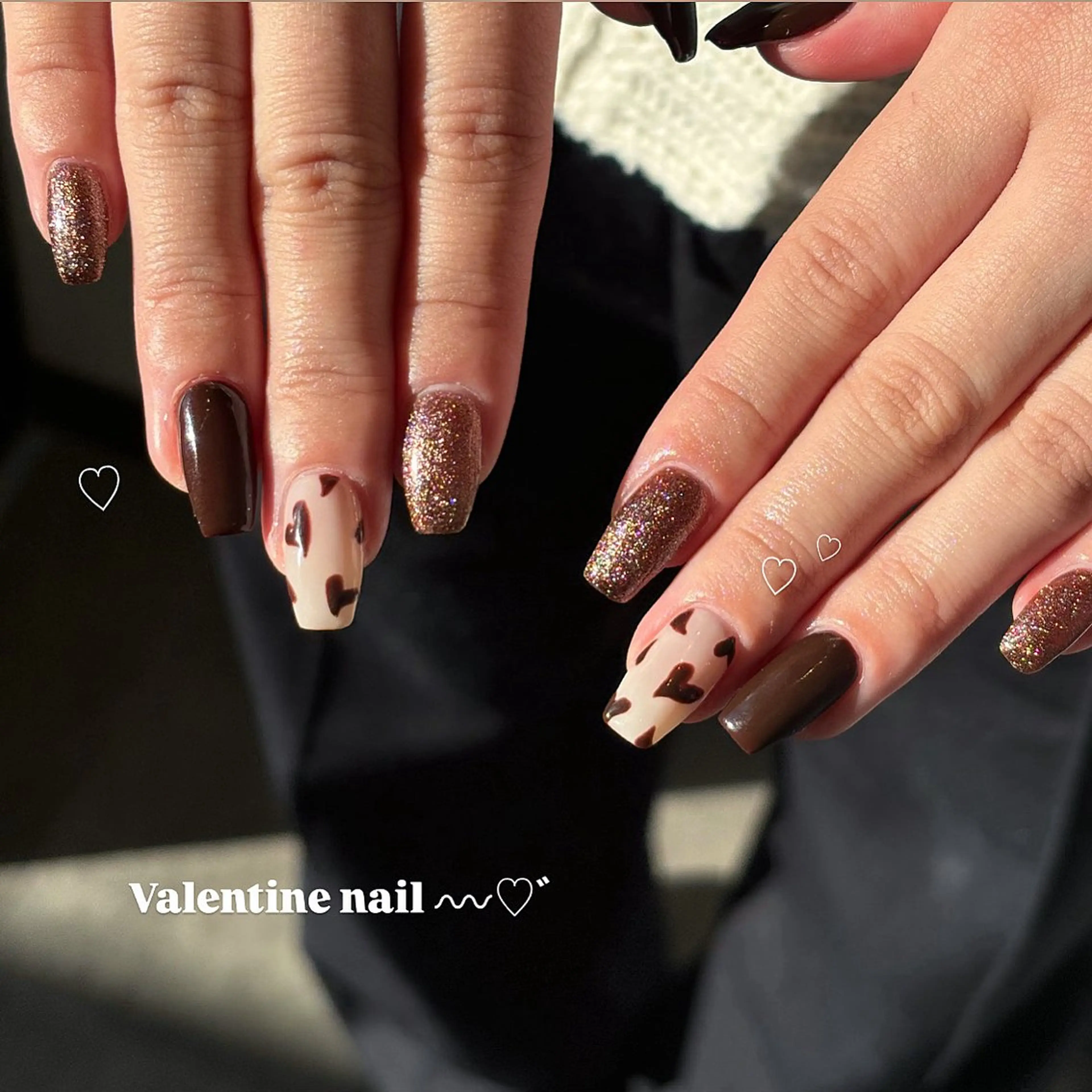 ネイル ハート 蓮見 空楽のネイルデザイン