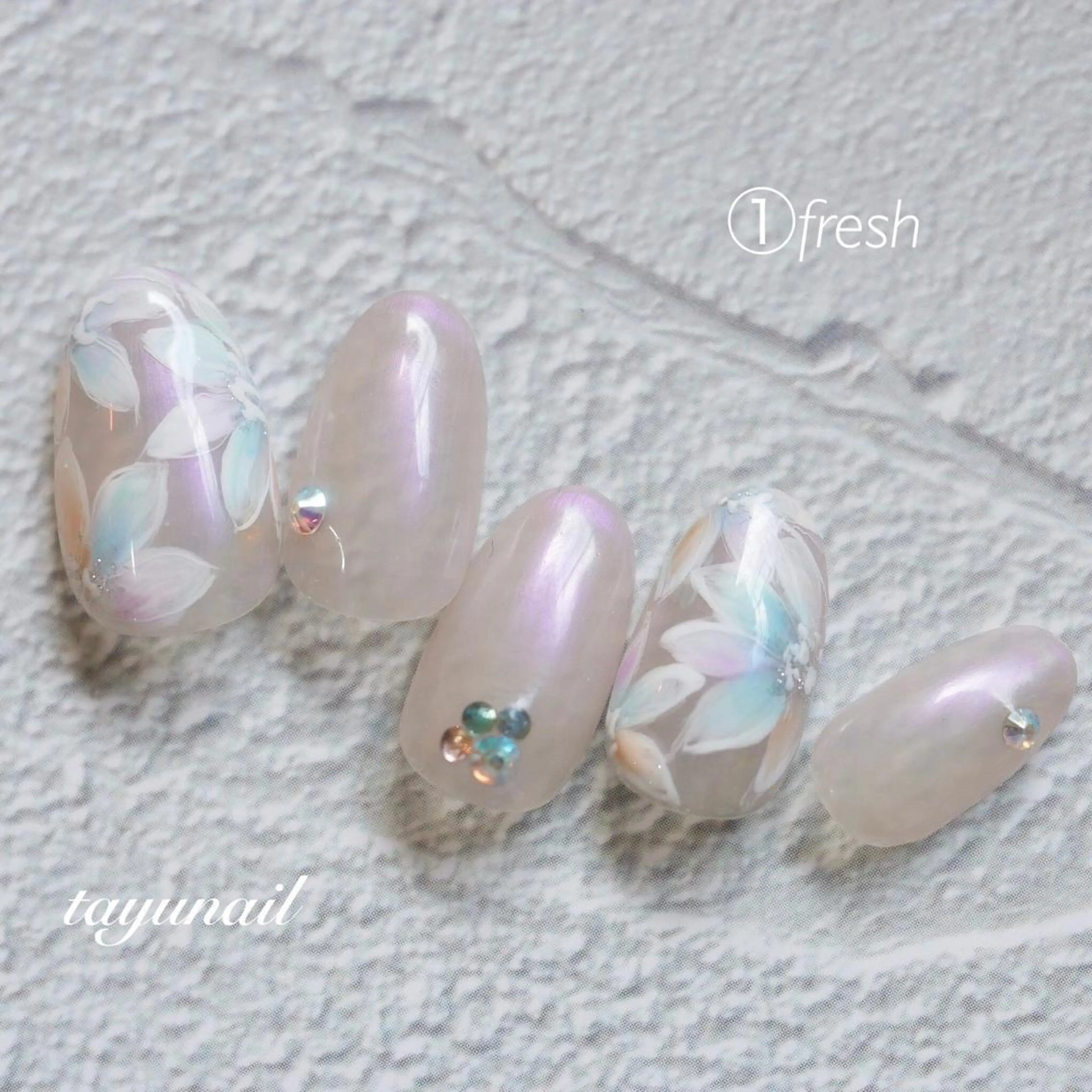 ネイル アートネイル ブルー ジェルネイル ワンカラーネイル パラジェル ネイルサロン 【たゆnail】のネイルデザイン
