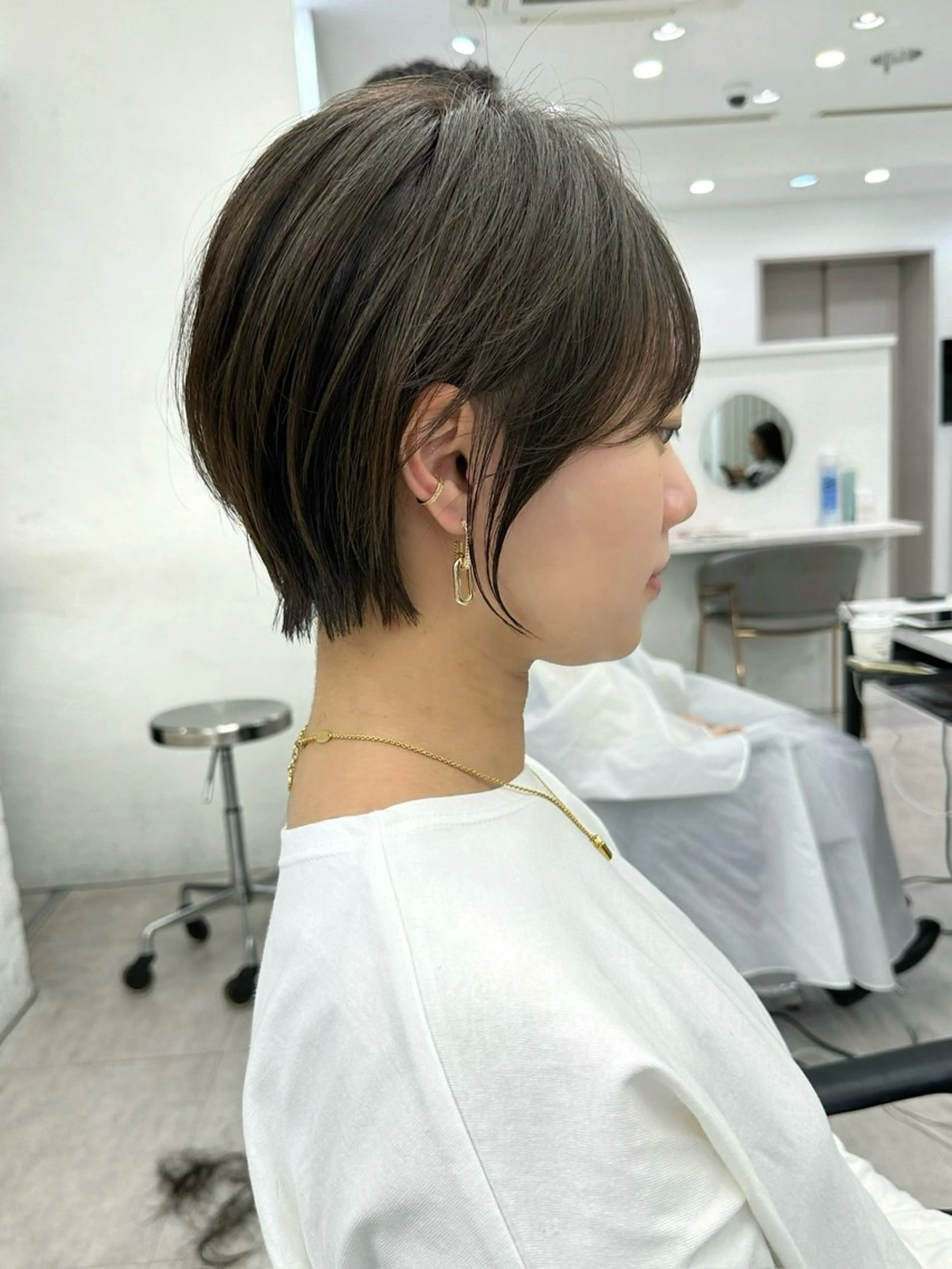 ショート カット ヘアカラー トリートメント ショートヘア くすみカラー、大場猛のヘアスタイル