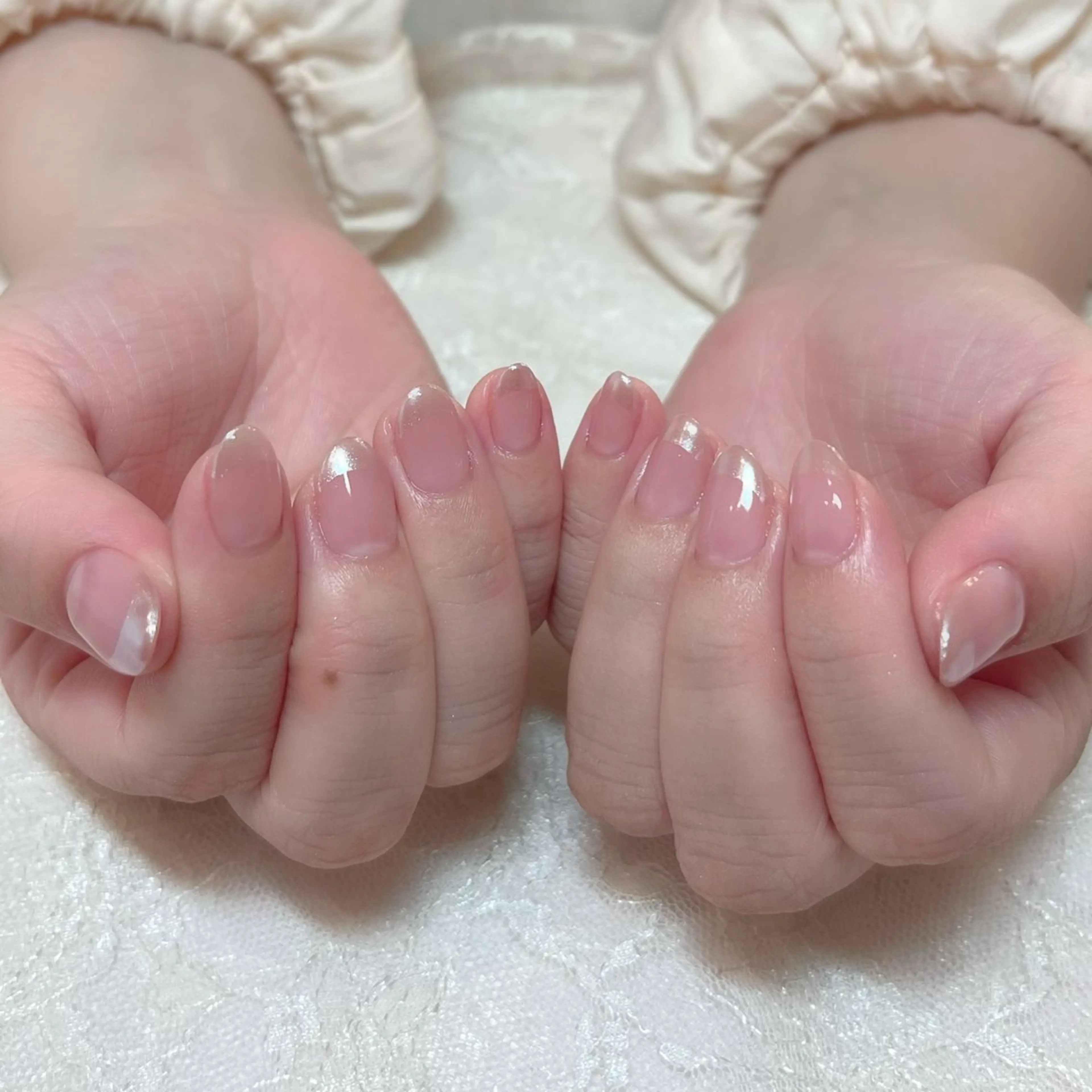 ネイル ミラーネイル シルバー ハンドネイル aoinail所属・aoi nailのネイルデザイン