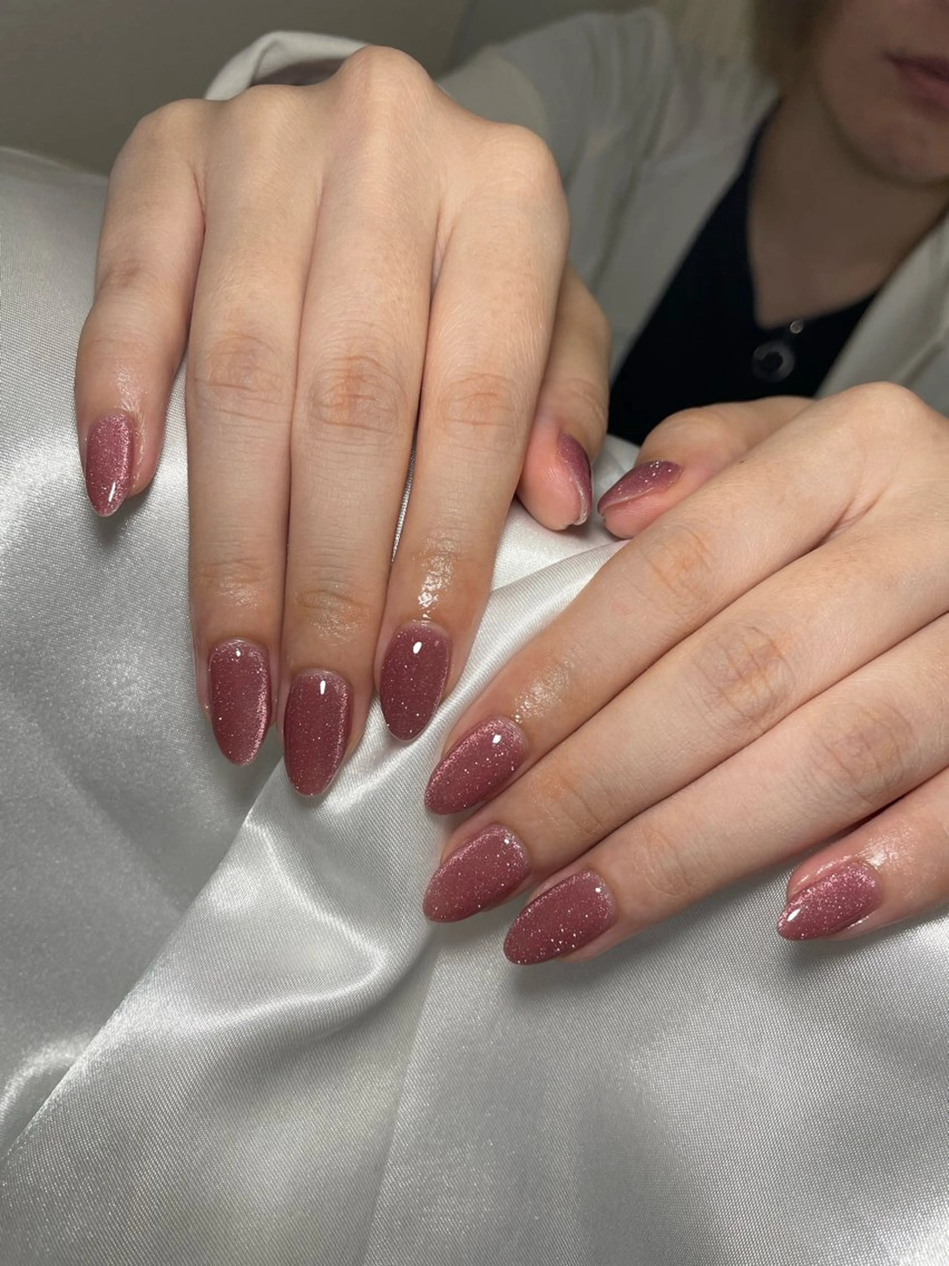 ネイル フラッシュネイル フラッシュマグ キラキラネイル マグネットネイル ピンク ハンドネイル Mynail プライベートサロンのネイルデザイン