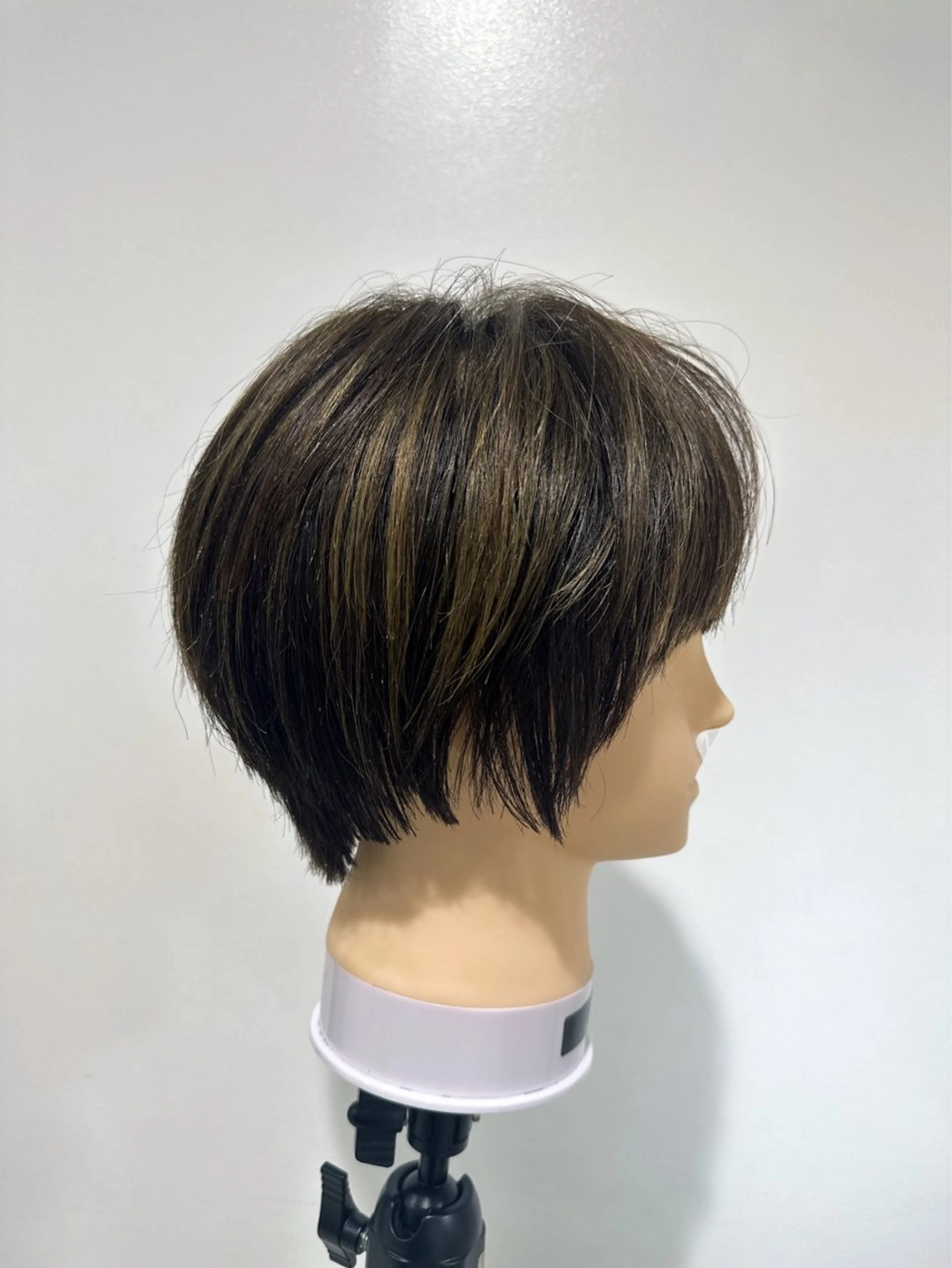ショート ハイライト ショートヘア レイヤー 艶々カラーのヘアスタイル