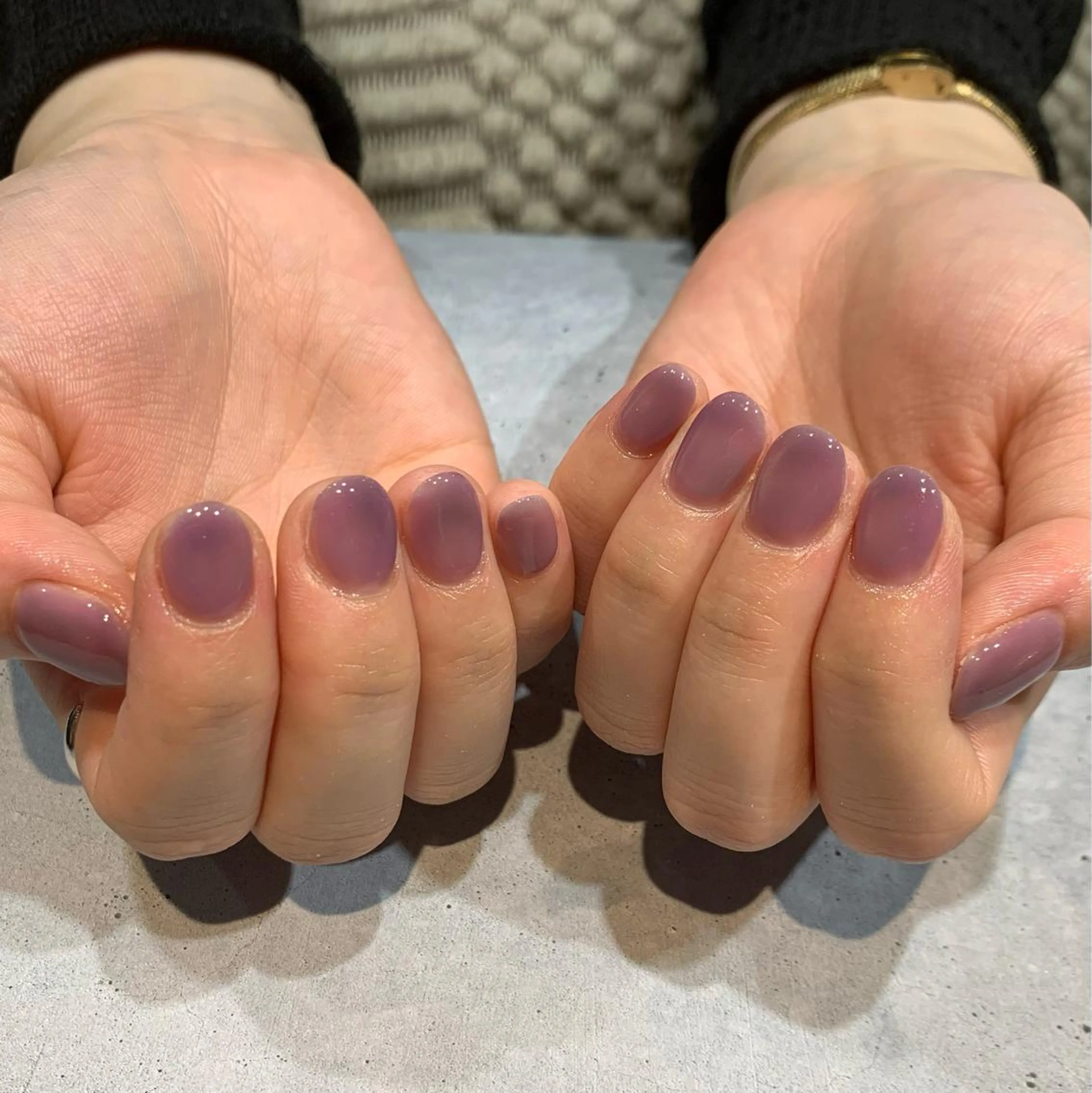 ネイル パープル ハンドネイル nailist Chisakiのネイルデザイン
