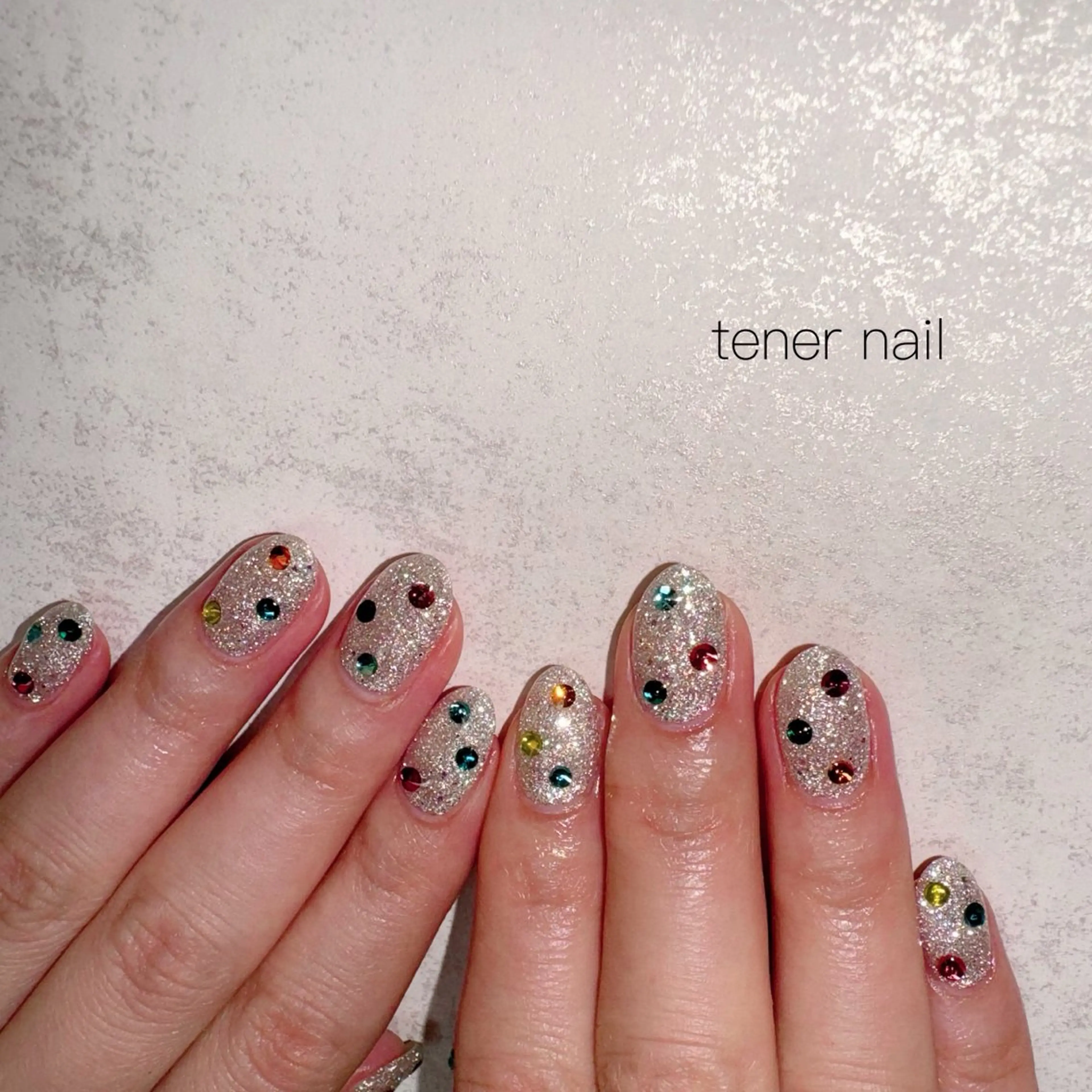 ネイル フラッシュネイル キラキラネイル ラメ(グリッター) ストーンネイル ハンドネイル テネルネイル tener nailのネイルデザイン