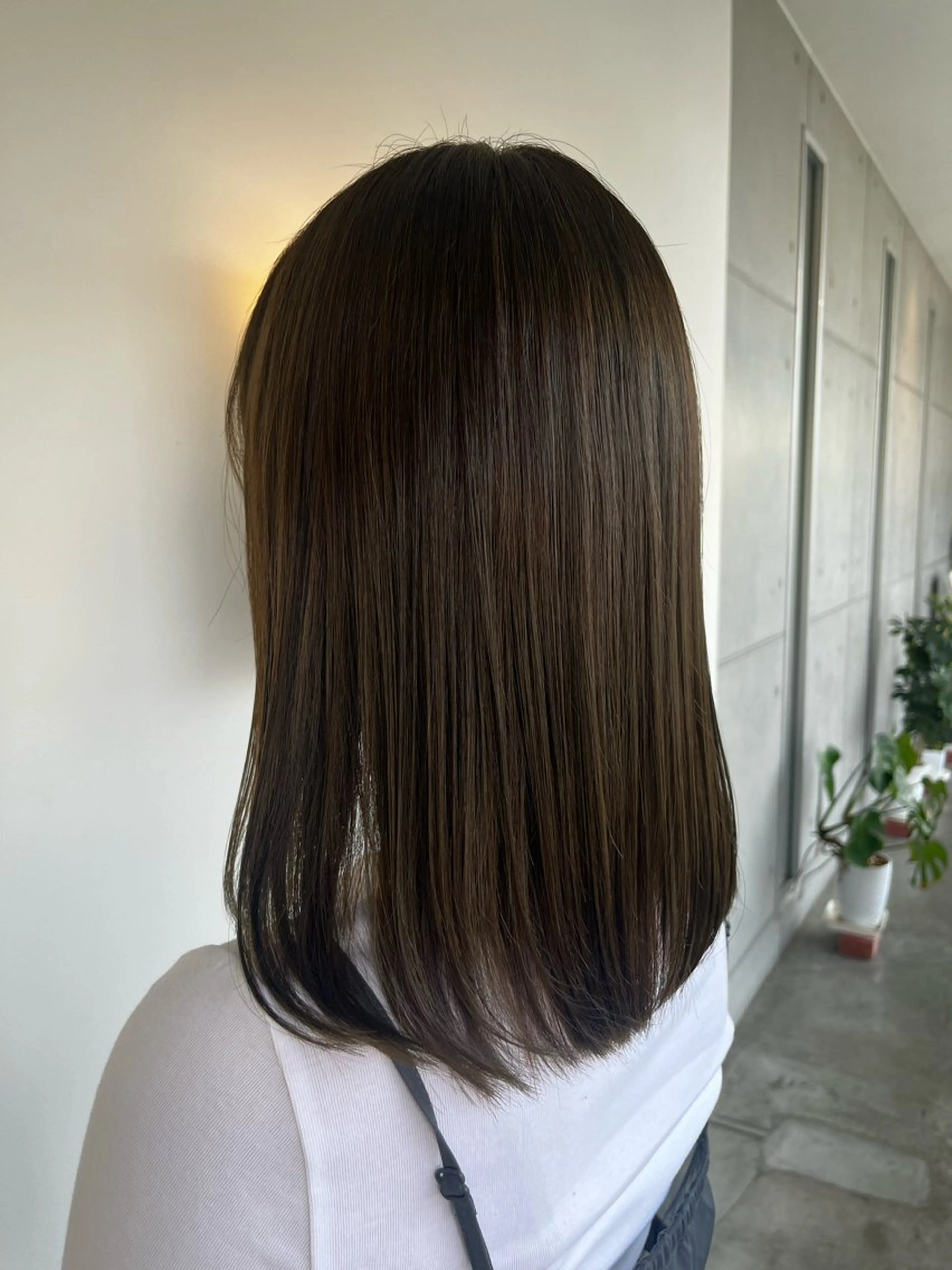 ミディアム おせ ちさとのヘアスタイル