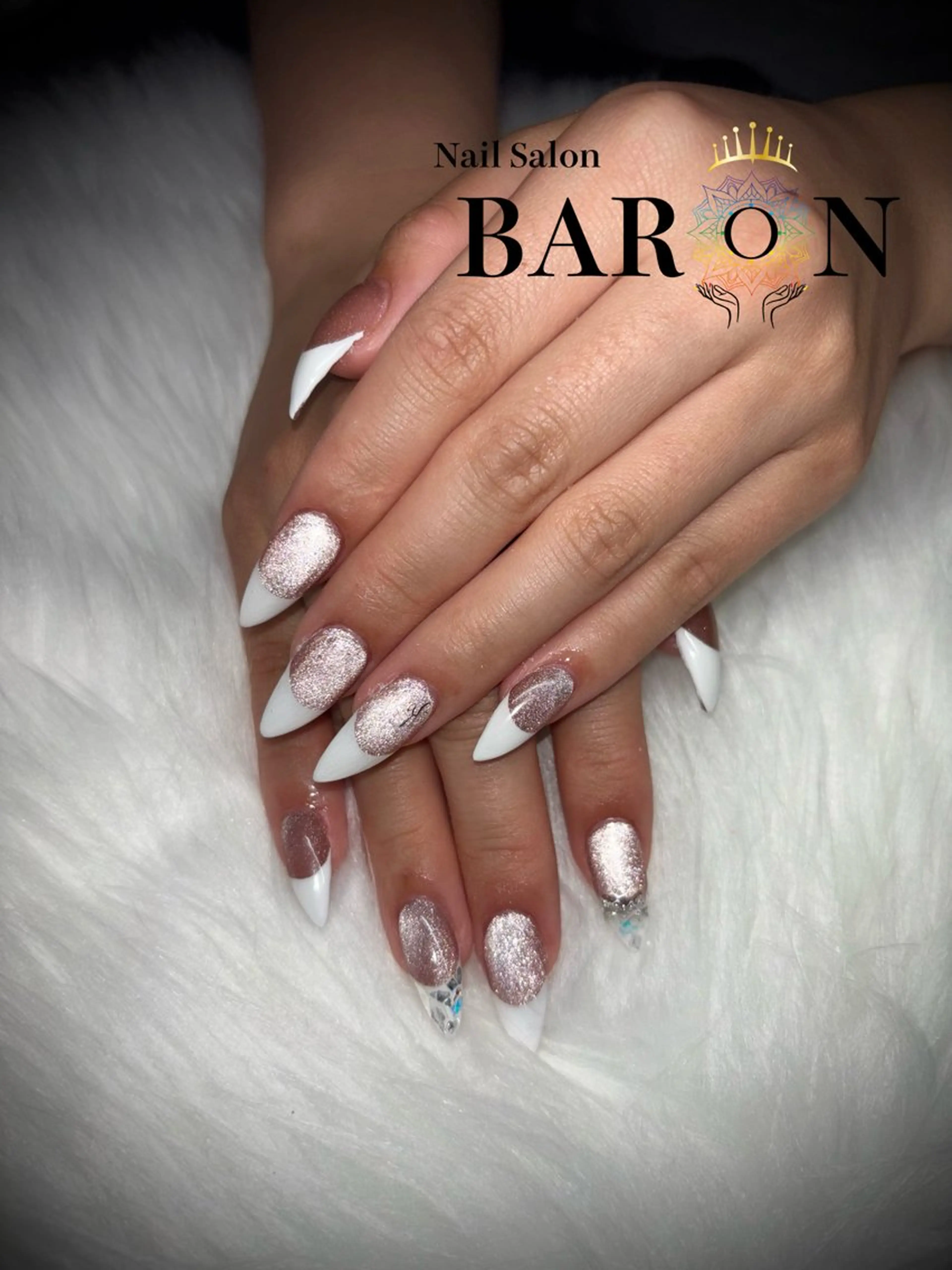 ネイル フレンチネイル ハンドネイル ♛︎BARON♛︎ MASHIROのネイルデザイン