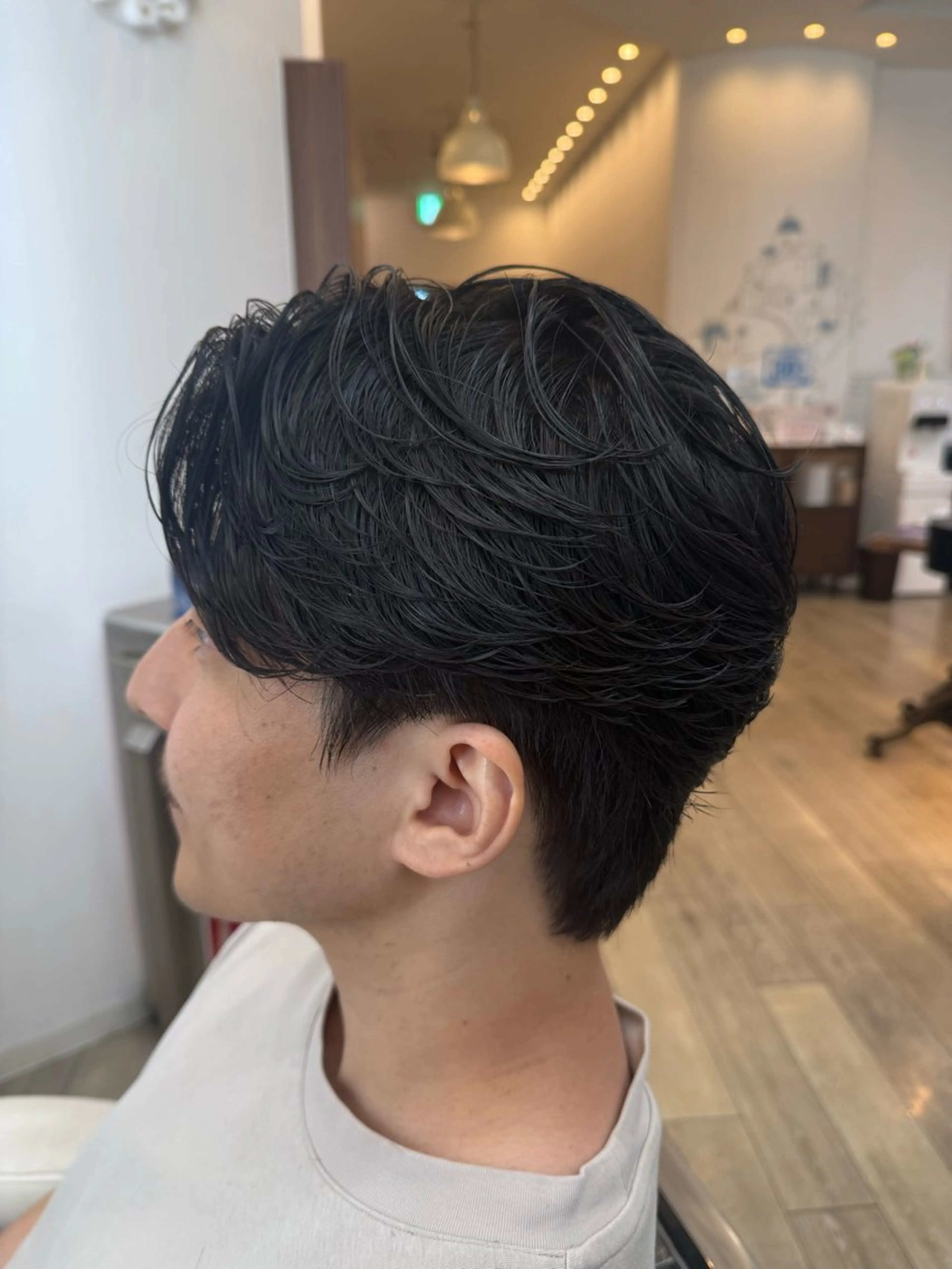 ショート パーマ メンズ フェザーパーマ メンズパーマ ショートヘア カット パーマ 市川 博紀 店長のヘアスタイル