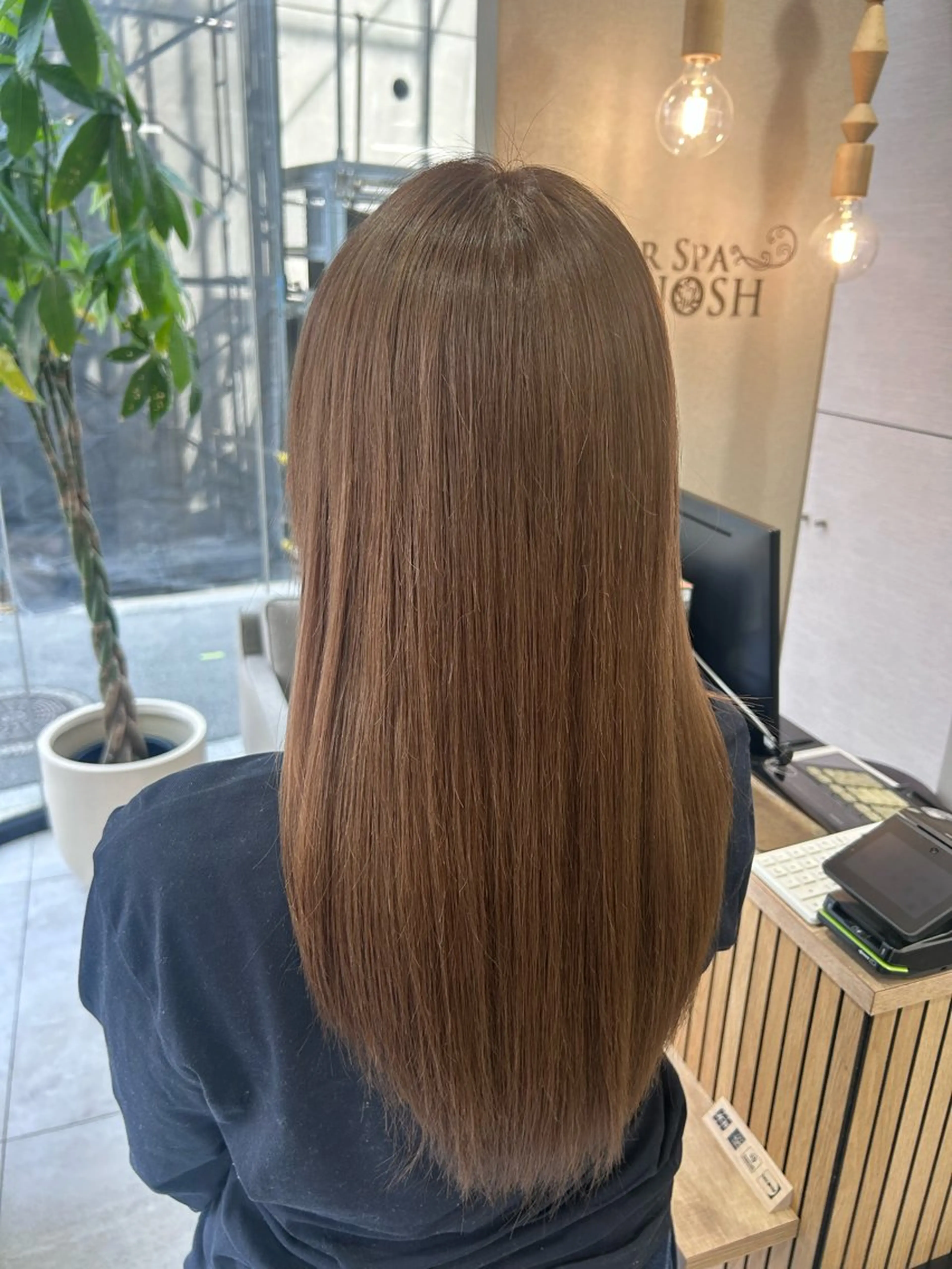 ロング カラー パーマ ベージュカラー ヘアカラー KANON🌷 博多千代のヘアスタイル