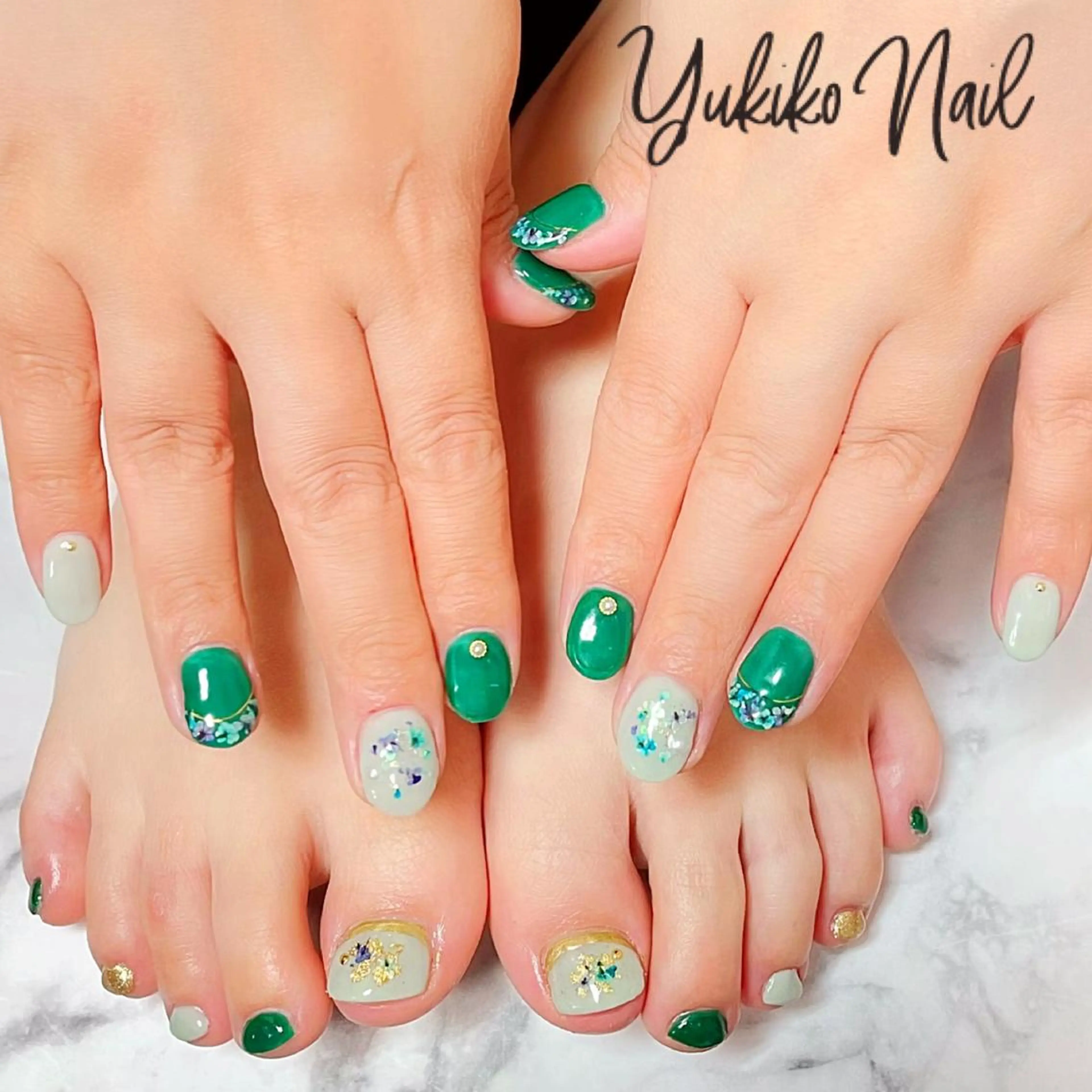 ネイル アートネイル フットネイル フレンチネイル 春ネイル ユキコ ネイルのネイルデザイン