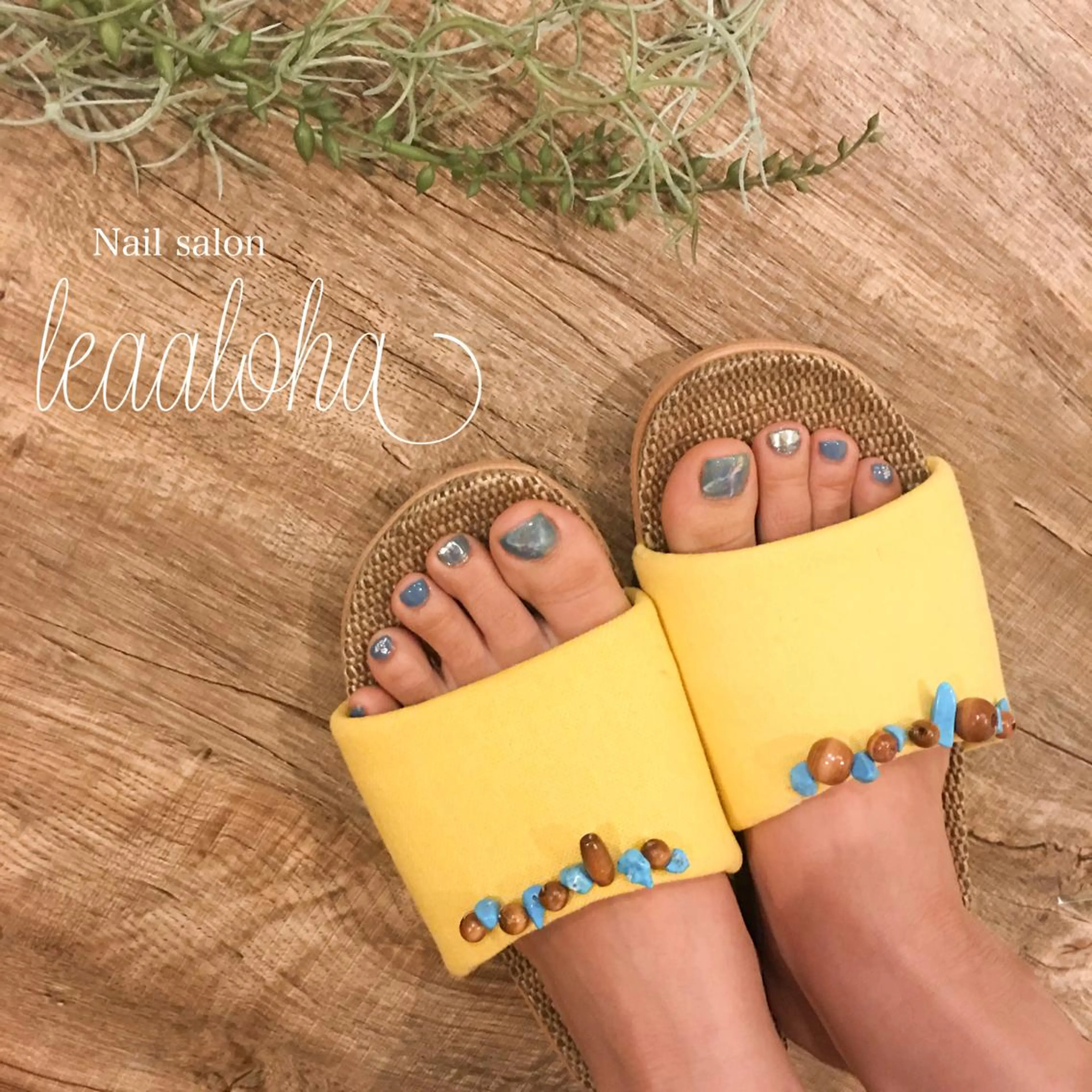 ネイル ブルー 大理石ネイル(マーブル) ミラーネイル leaaloha byBROWN HAIR所属・レアアロハ宇都宮 /ネイル.スクールのネイルデザイン