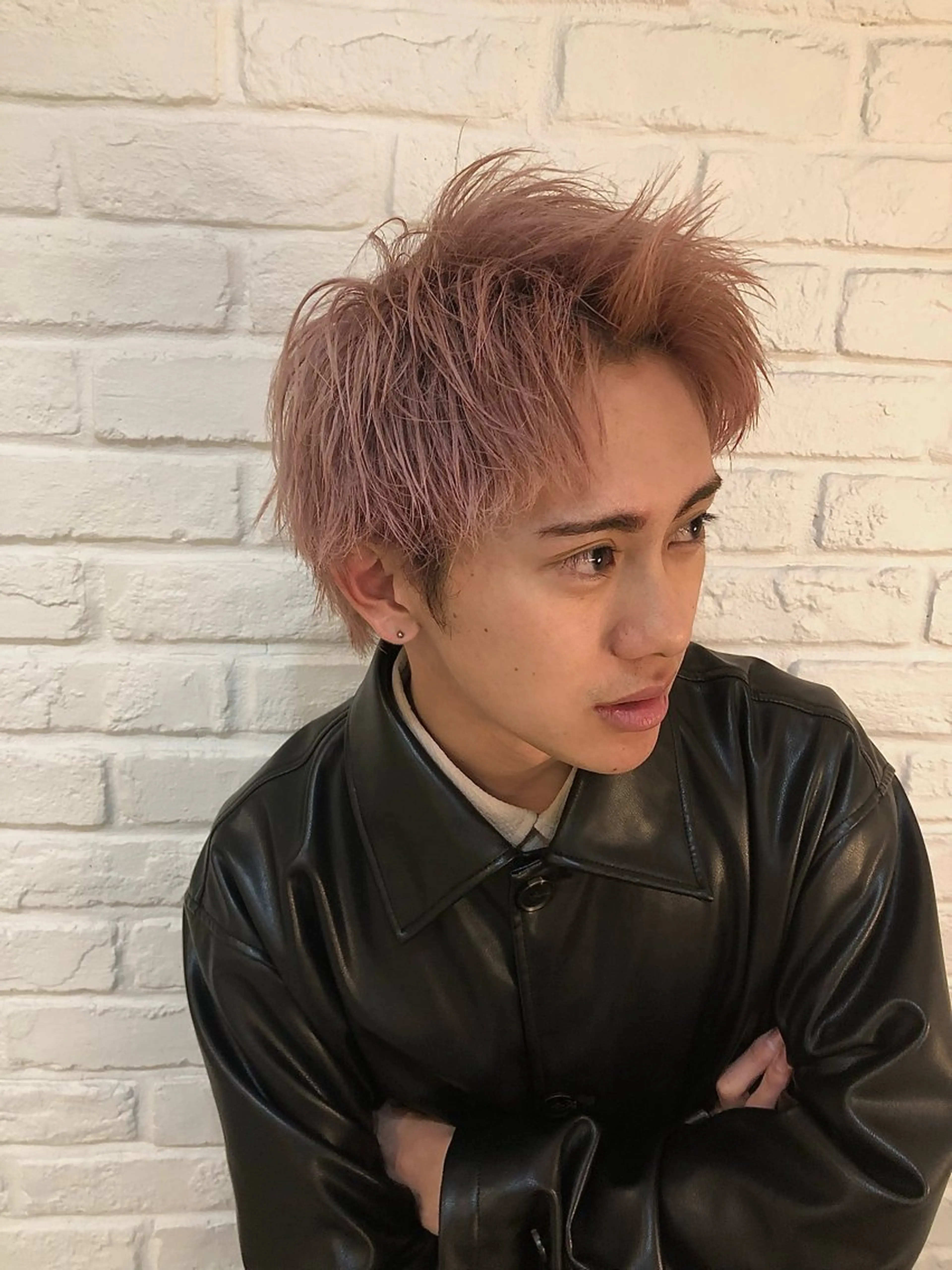 ショート 透明感/ハイトーン ／レッドカラー🍓のヘアスタイル