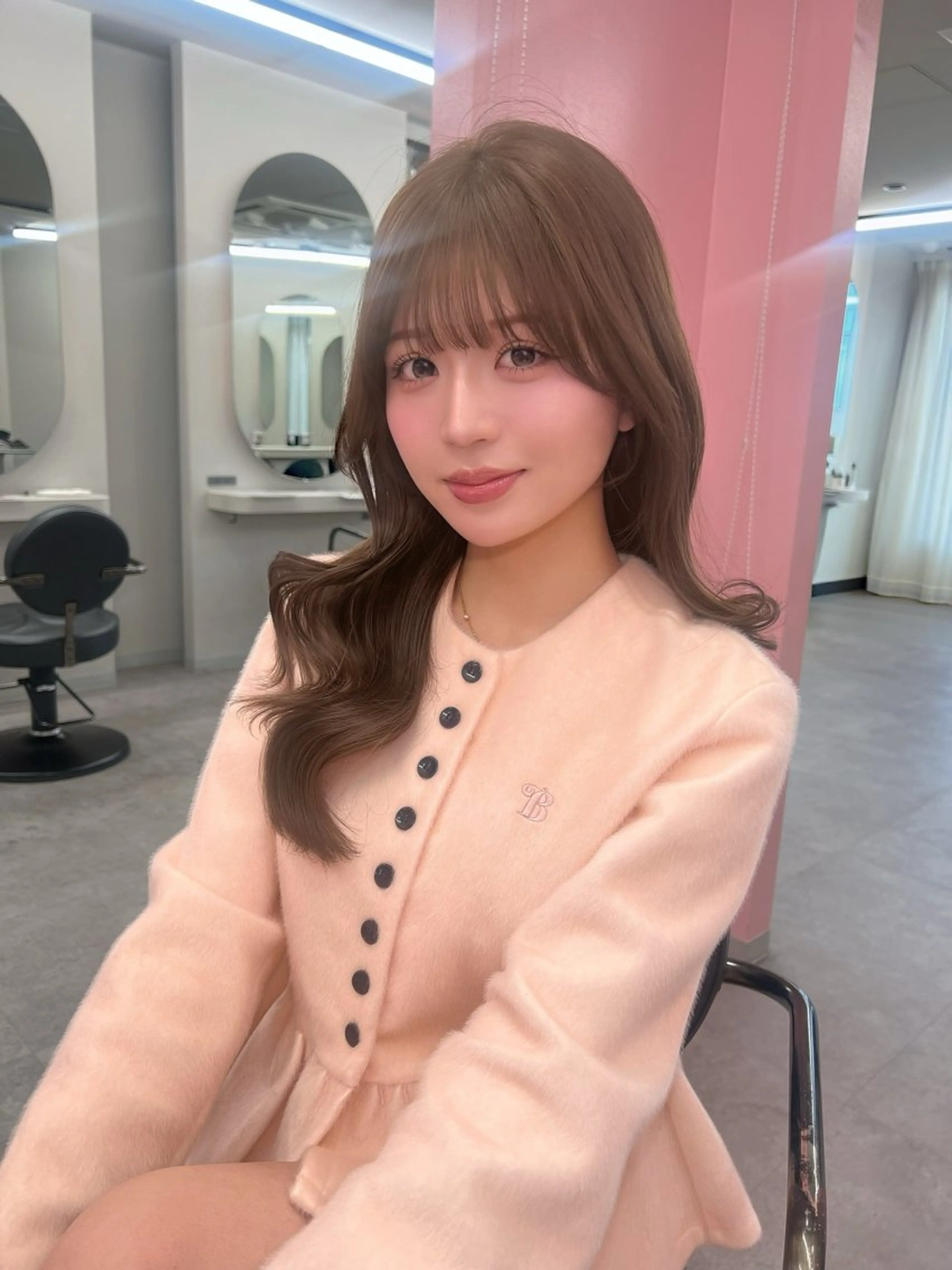 【人気度⭐️⭐️⭐️⭐️】前髪/顔まわりカット➕巻きおろし｛韓国ヘア/渋谷美容室/渋谷韓国ヘア/似合わせ/渋谷｝の写真