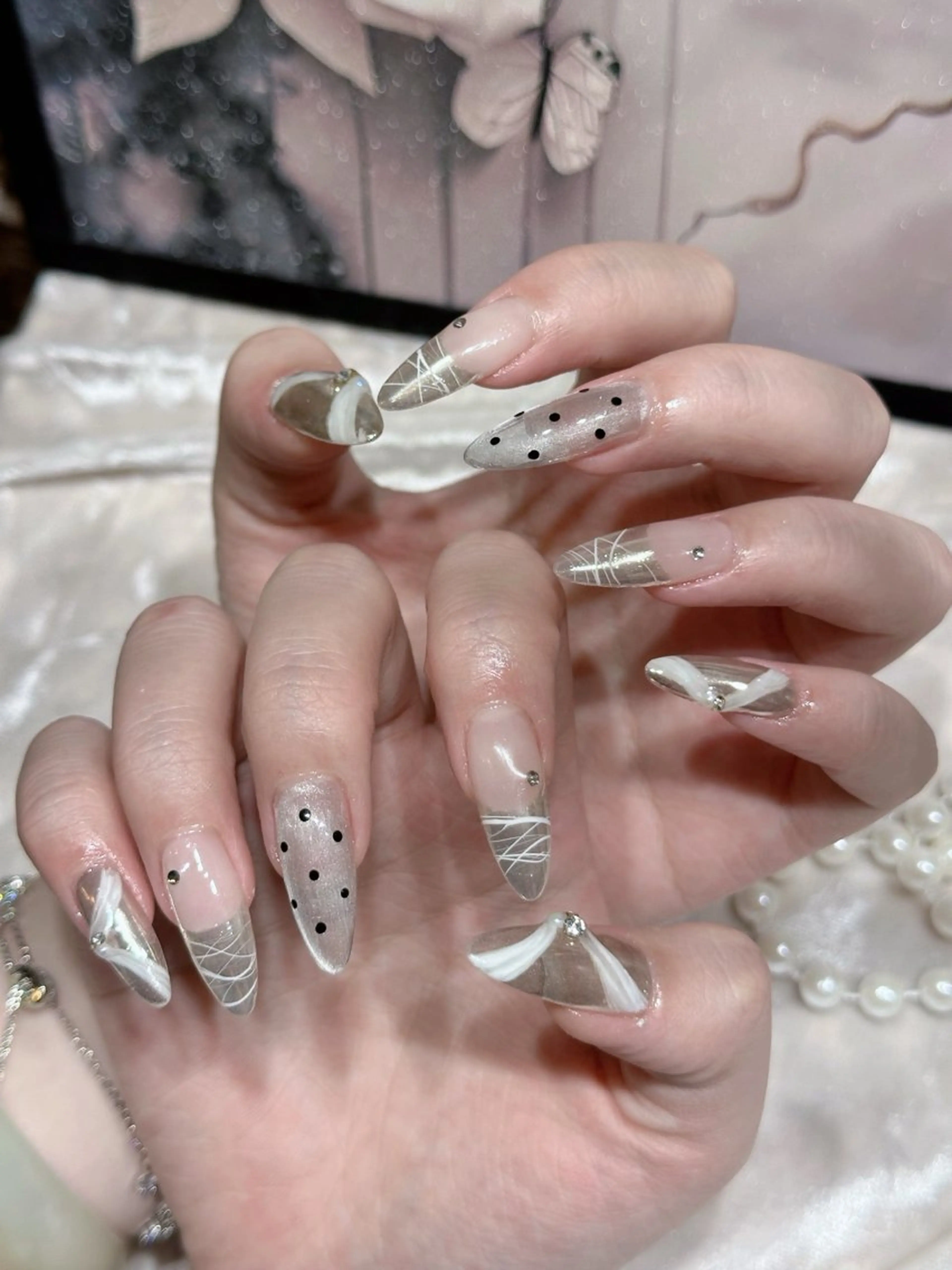 ネイル アートネイル フットネイル フレンチネイル ジェルネイル ハート Babarla Nailのネイルデザイン