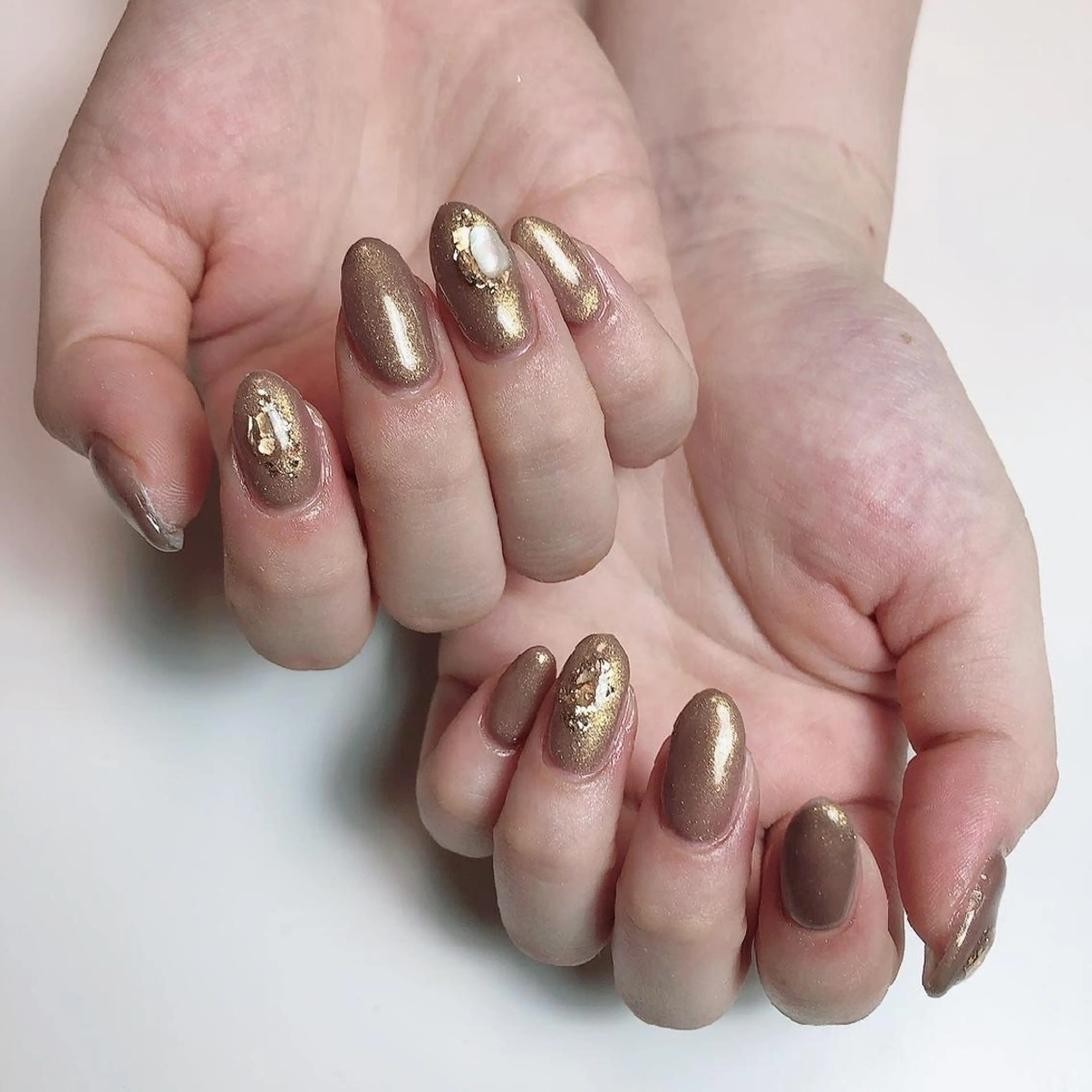 セミロング ネイル ニュアンスネイル ☺︎山部 志麻☺︎のネイルデザイン