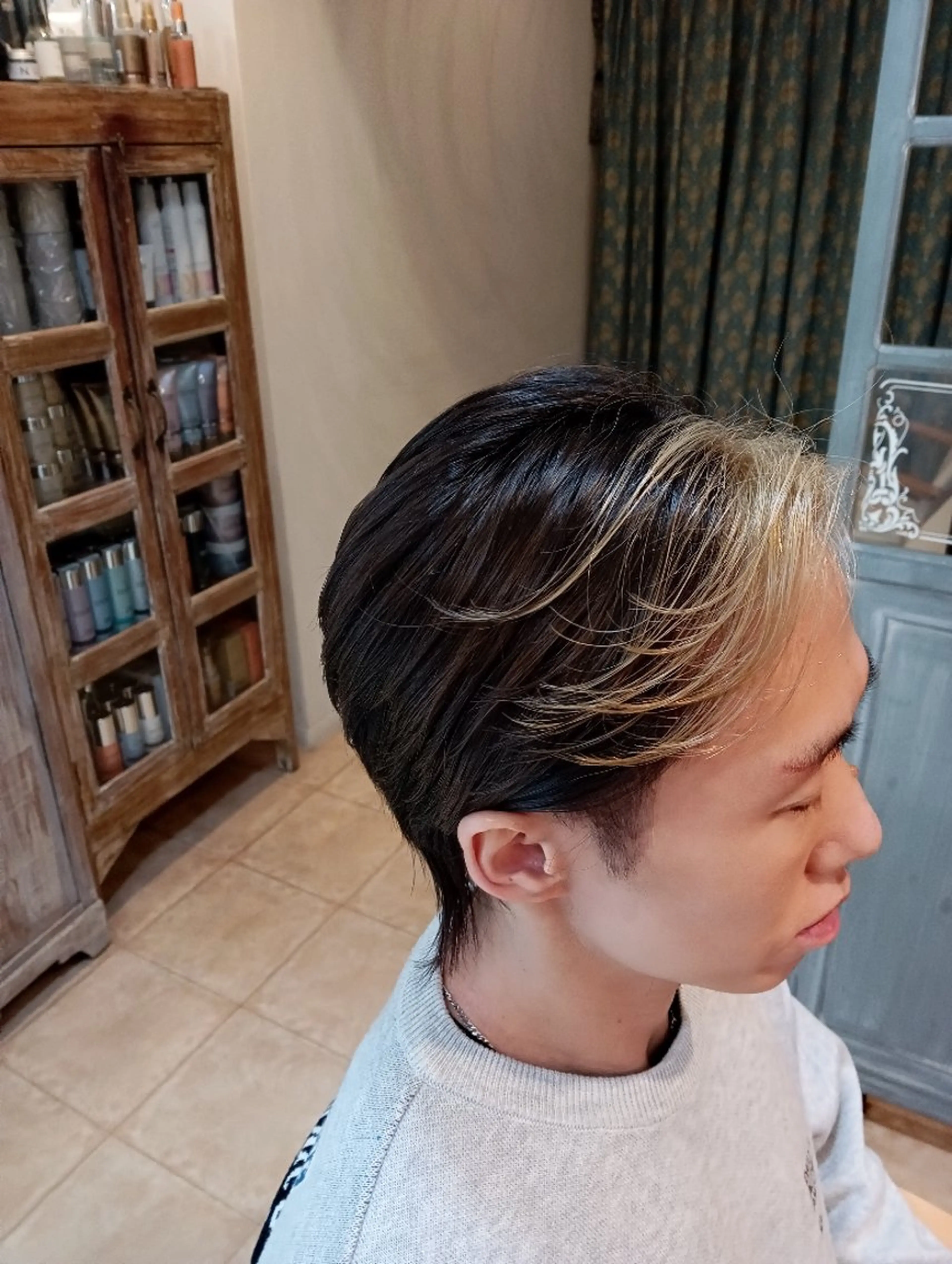 メンズ ショート カラー メンズハイライト デザインカラー ハイライトカラー ハイライト ヘアカラー ショート/似合わせ みやじまのヘアスタイル