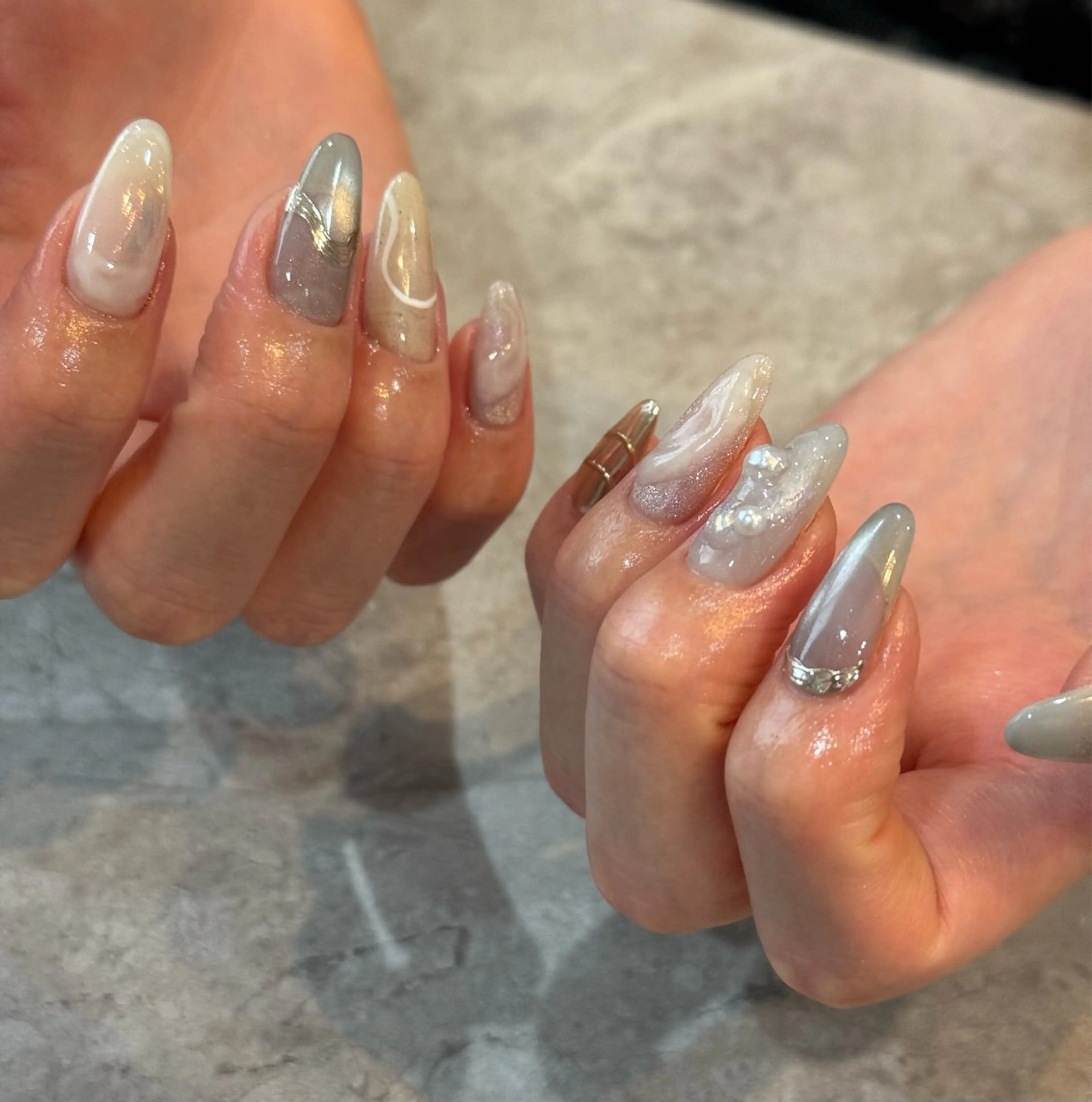 ネイル ニュアンスネイル ハンドネイル Blé nailのネイルデザイン