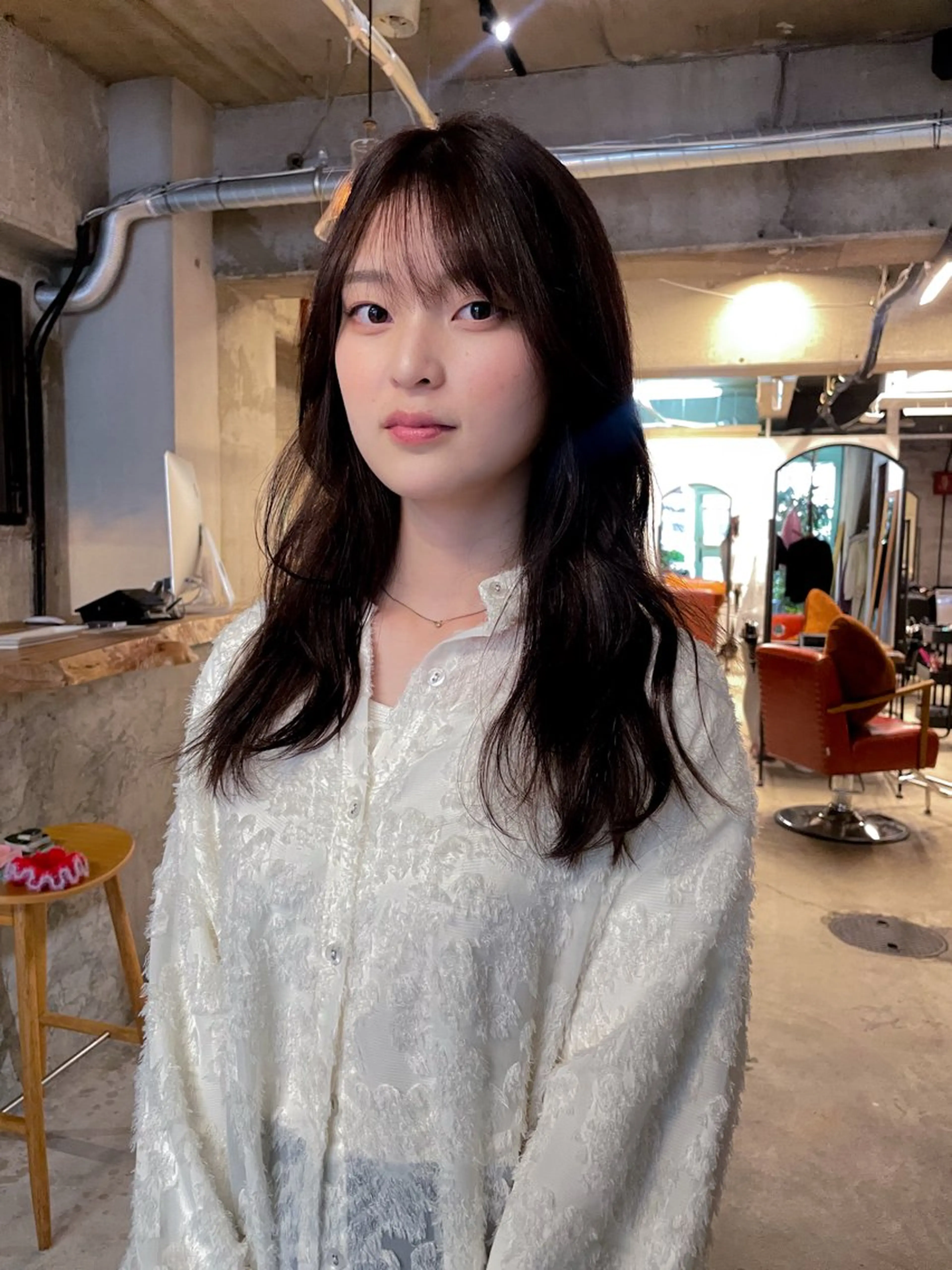 ロング カラー パーマ/レイヤー 岩山丈一郎のヘアスタイル