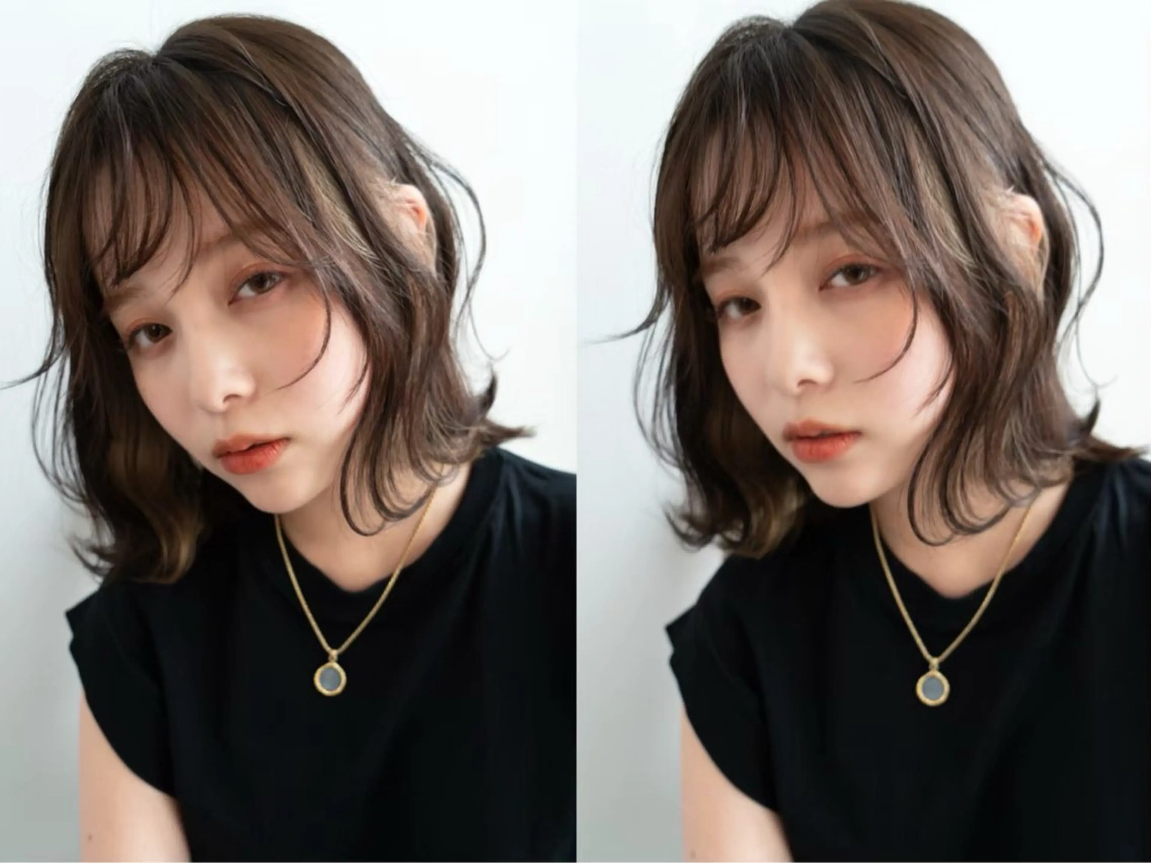 ミディアム カラー カット ヘアカラー レディースカット モデル✂️中野裕介のヘアスタイル
