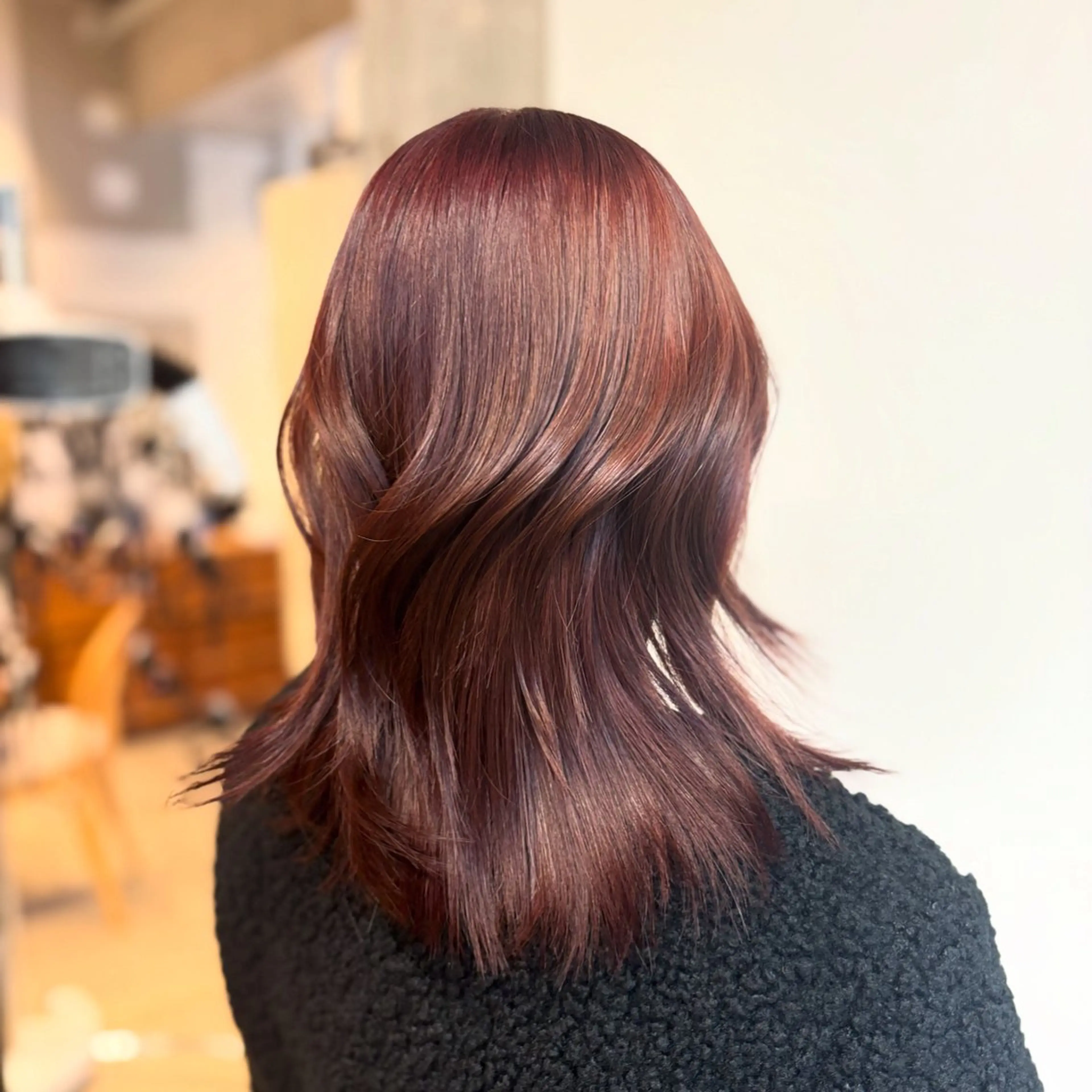ミディアム うる艶/透明感カラー 🐇🤍もものヘアスタイル