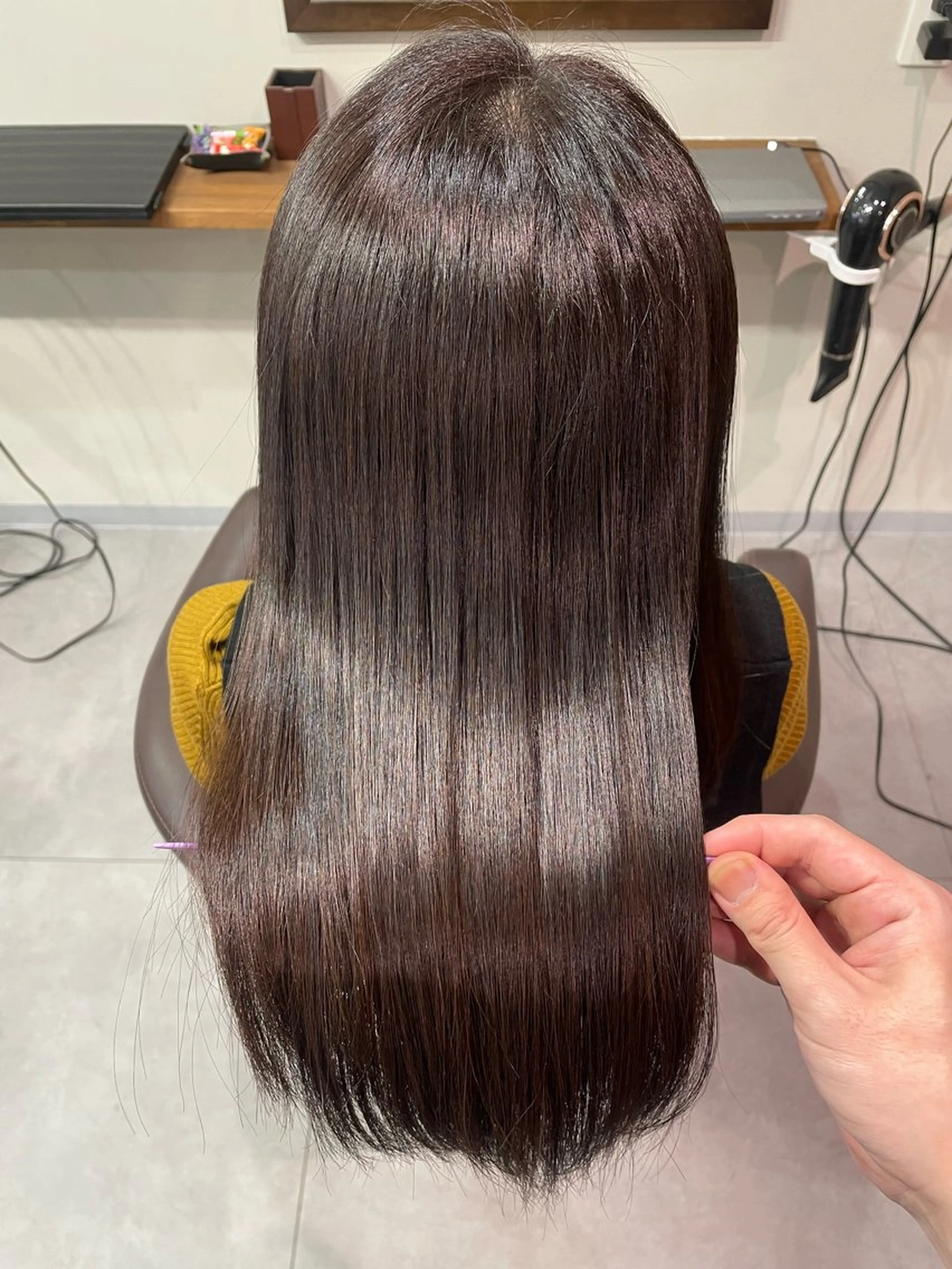 セミロング カット ヘアカラー トリートメント 飯村 友亮のヘアスタイル