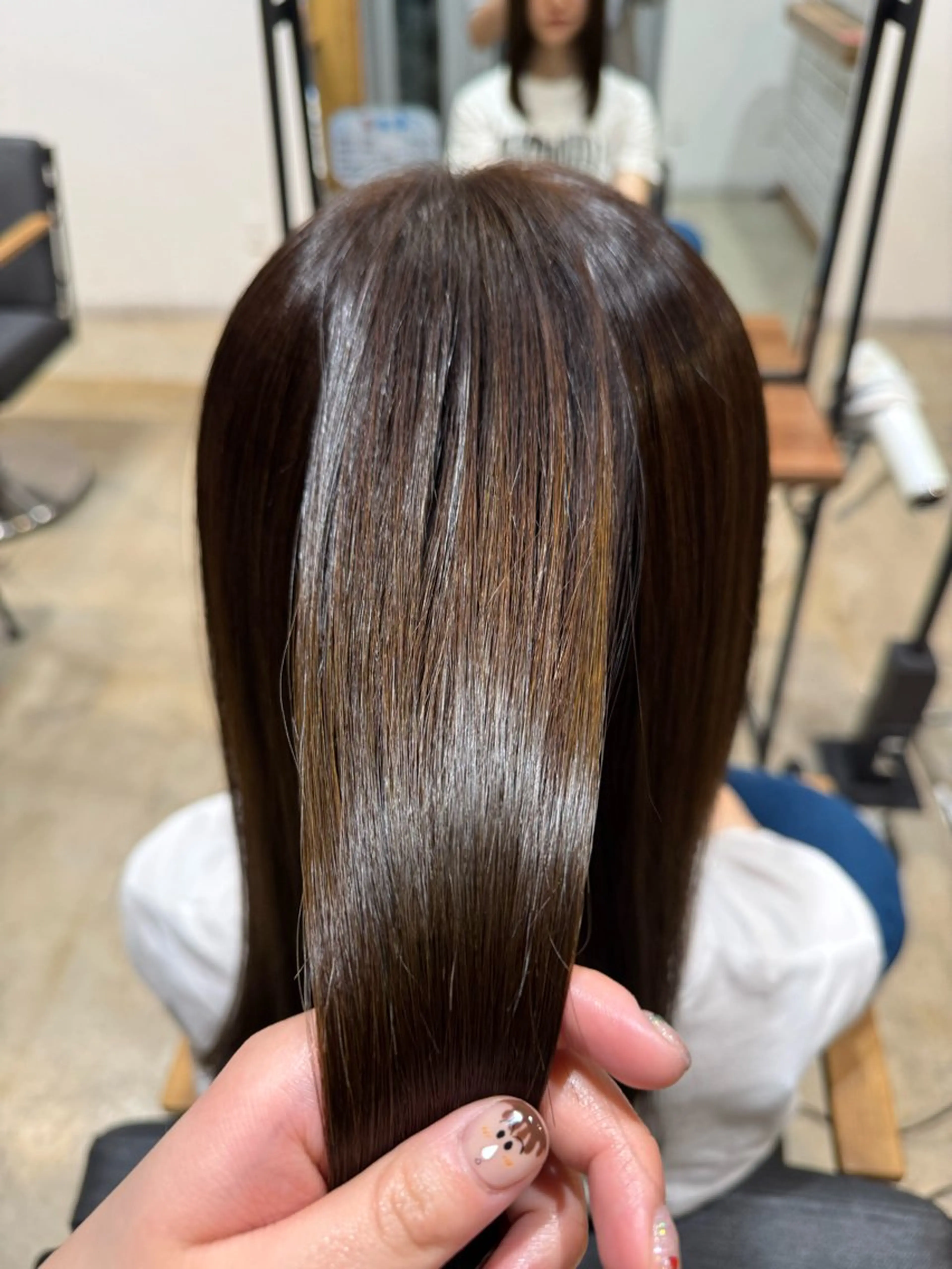 ロング カラー ブリーチ ブリーチなしカラー オリーブカラー ヘアカラー トリートメント 韓国ヘア/ボブ/ レイヤー/Rinのヘアスタイル