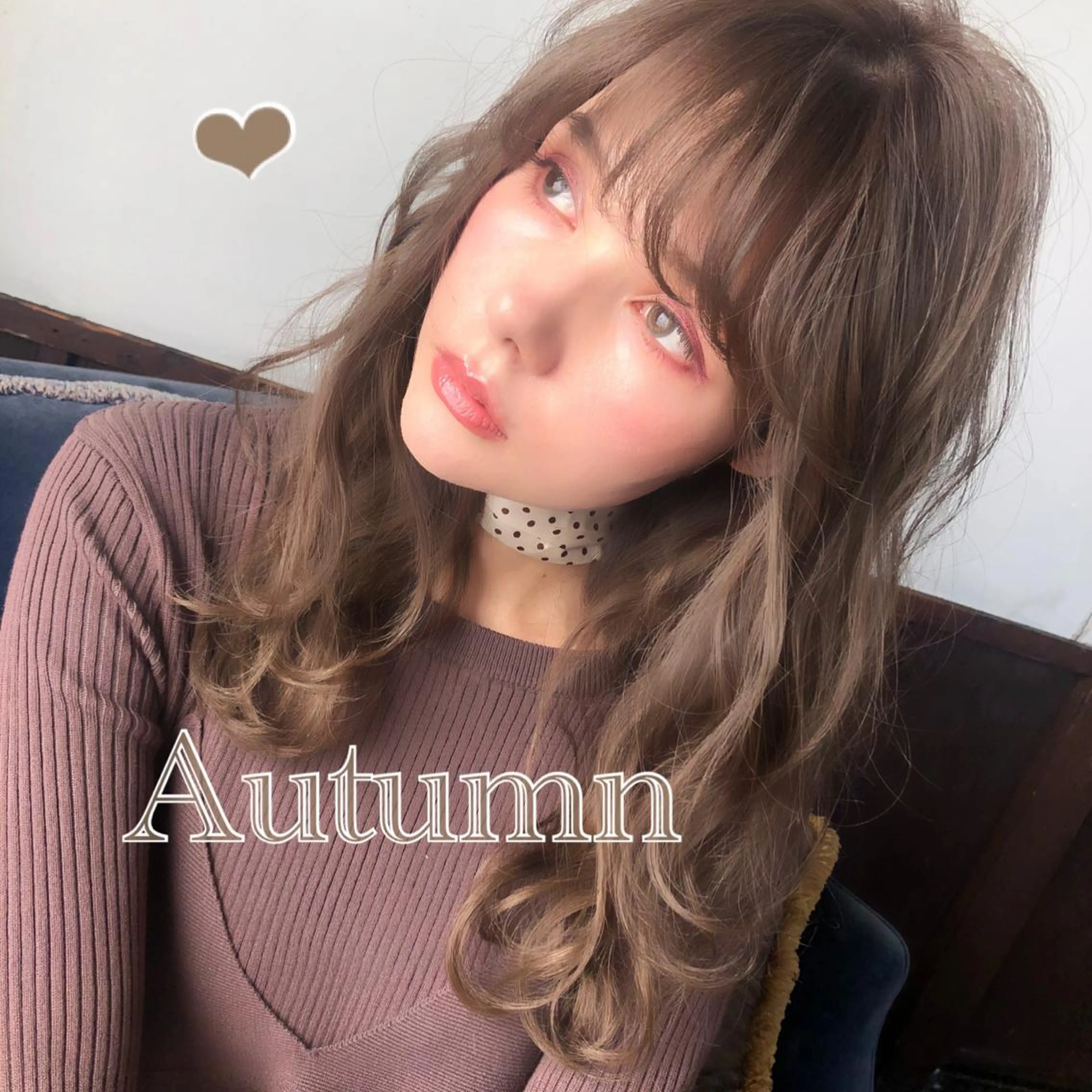 ミディアム カラー ベージュカラー フォギーベージュ 韓国ヘア♡おくれ毛♡ ボブ♡sayakaのヘアスタイル