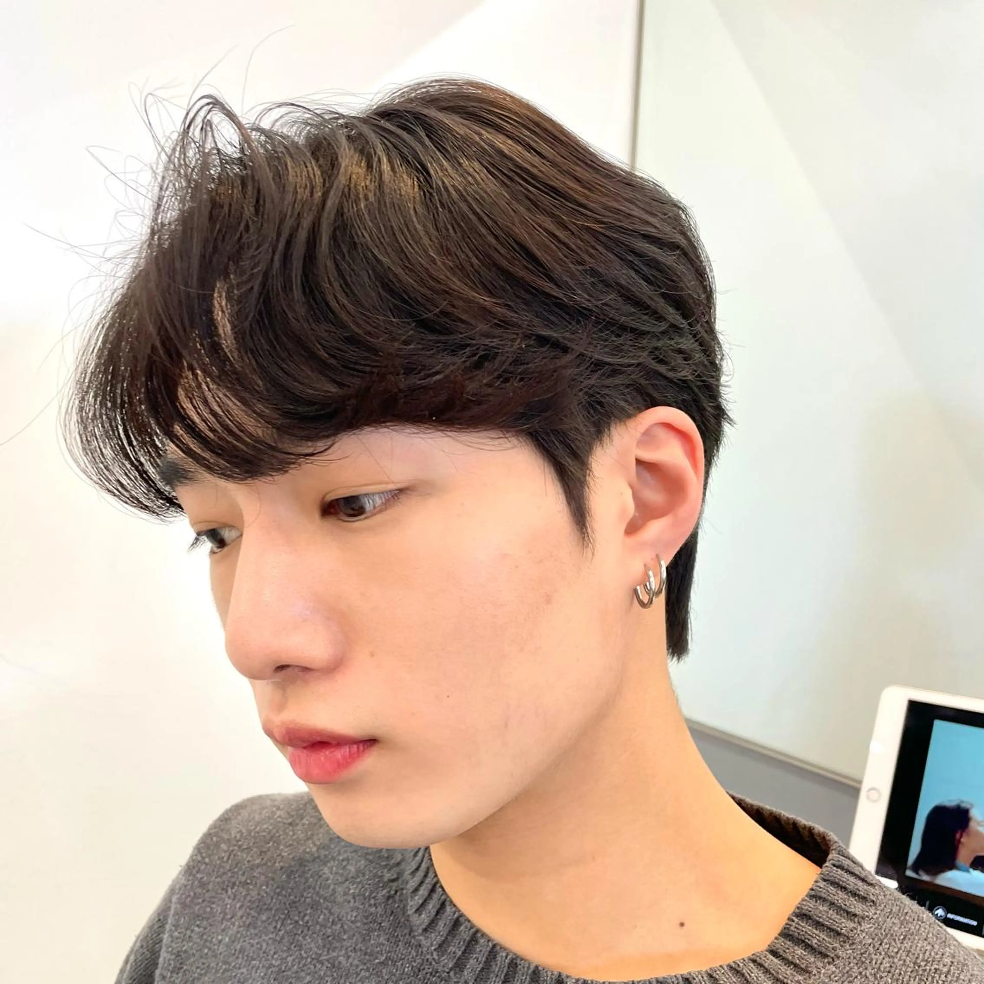 パーマ メンズ ダウンパーマ カルマパーマ メンズパーマ HINA🎀韓国ヘア エクステ/小顔カットのヘアスタイル