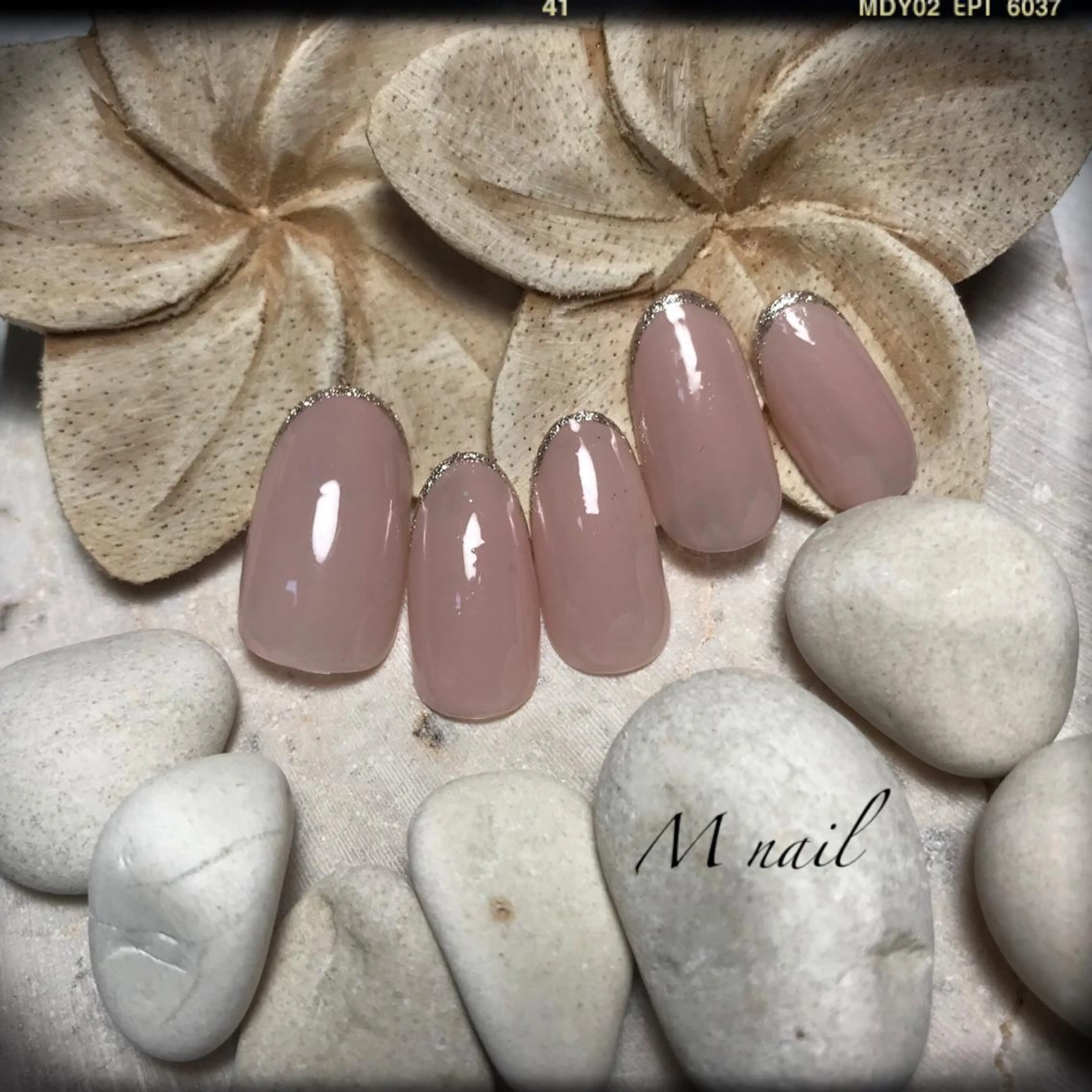 ネイル ラメ(グリッター) ワンカラーネイル M nail 市原市ちはら台のネイルデザイン