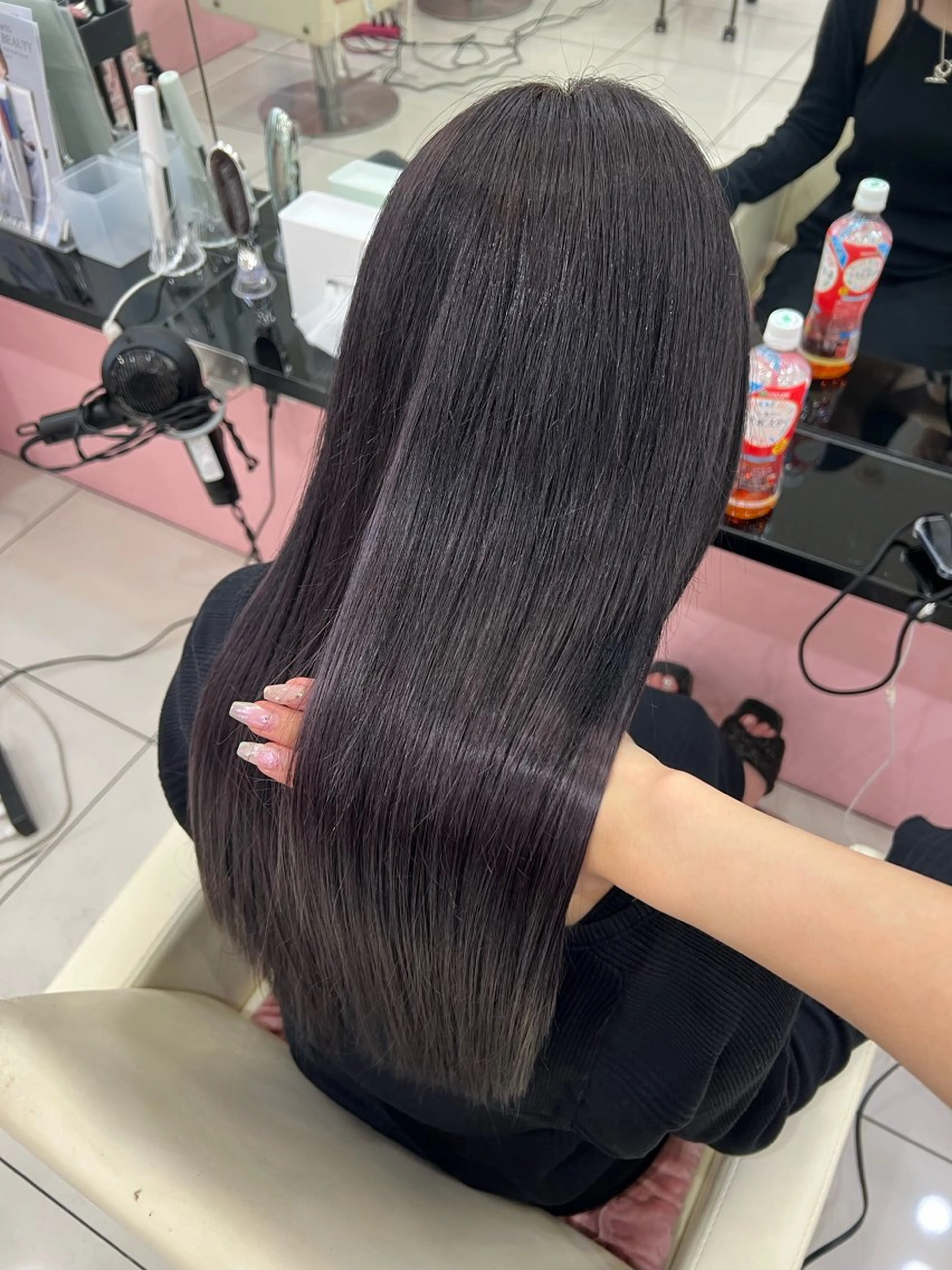 ロング シールエクステ くびれヘア エクステ ヨシンモリ 韓国風ヘア シーズン エクステ/大阪梅田駅のヘアスタイル