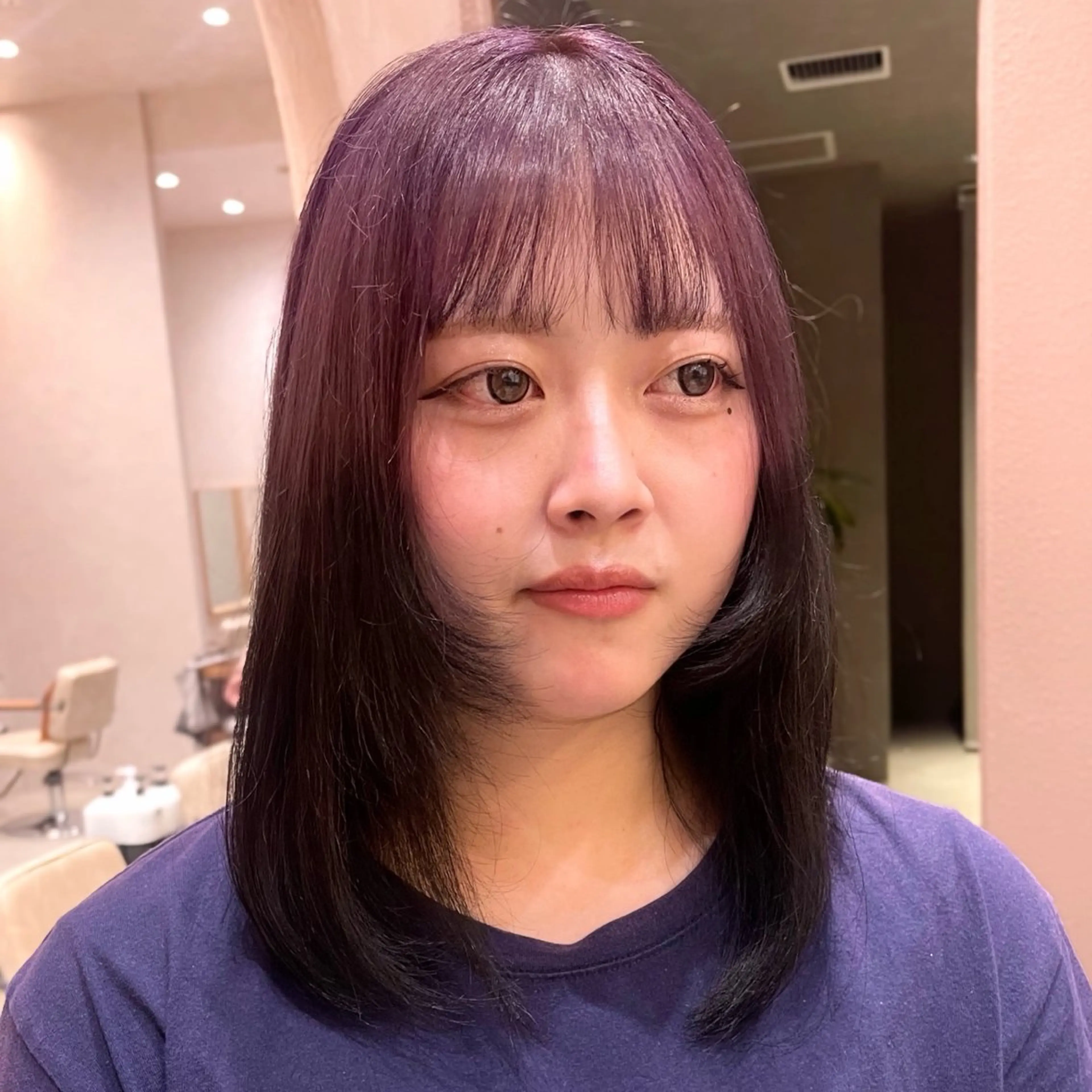 ミディアム カラー ブリーチ デザインカラー レイヤー/柔らか 透明感カラー/ゆきなのヘアスタイル